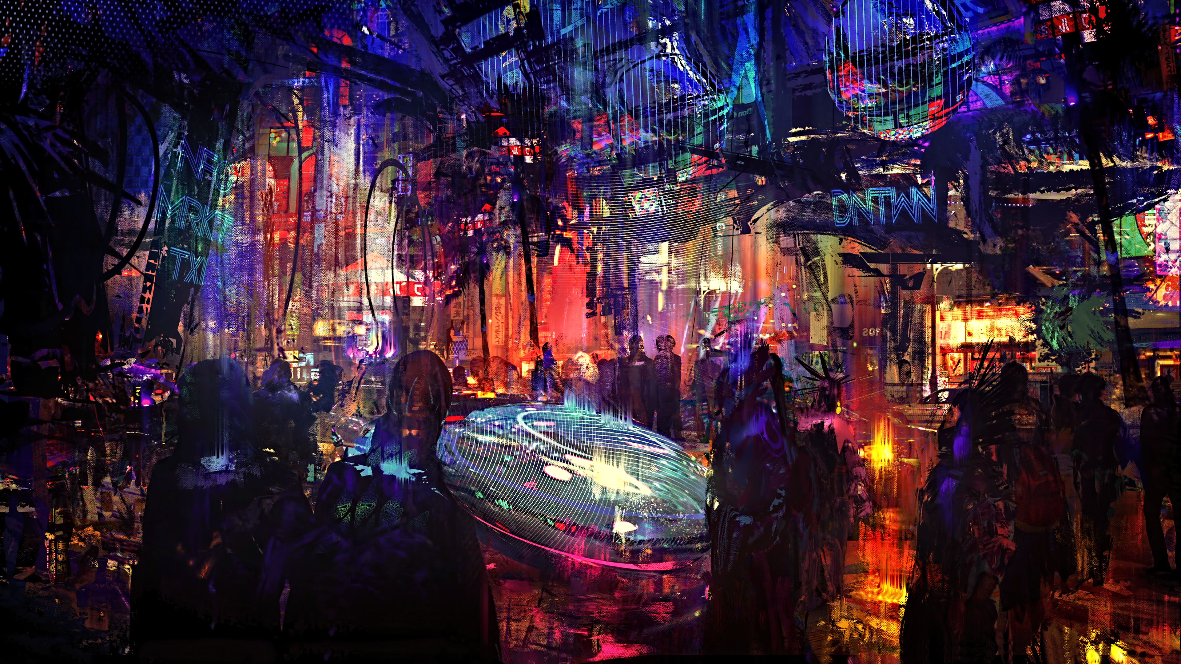 Cyber Science Fiction Digital Art Concept Art Cyberpunk Artwork Futuristic Fantasy Art Fan Art 3D Ci 3840x2160