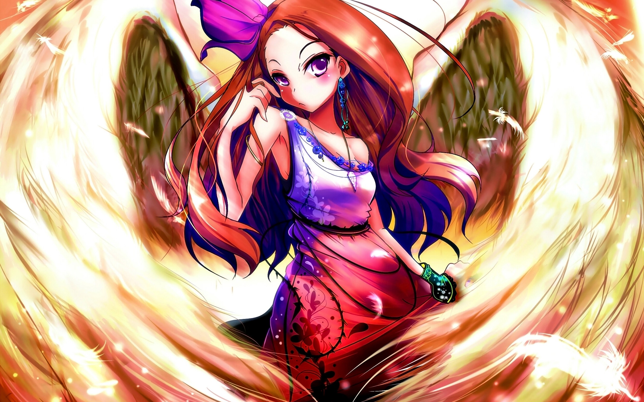 Anime Anime Girls Artwork Wings Minase Iori THE IDOLM STER 2560x1600