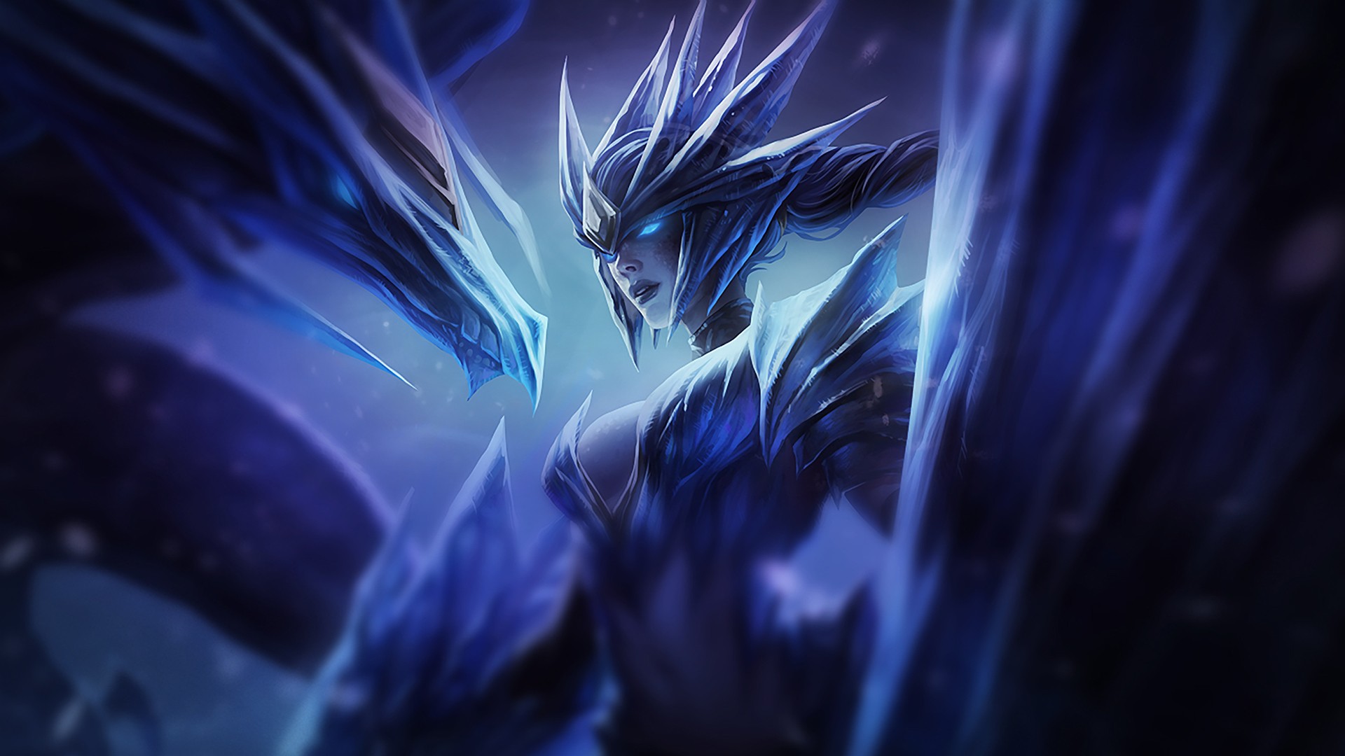Shyvana League Of Legends Video Game Warriors Fantasy Girl Blue Eyes PC Gaming 1920x1080