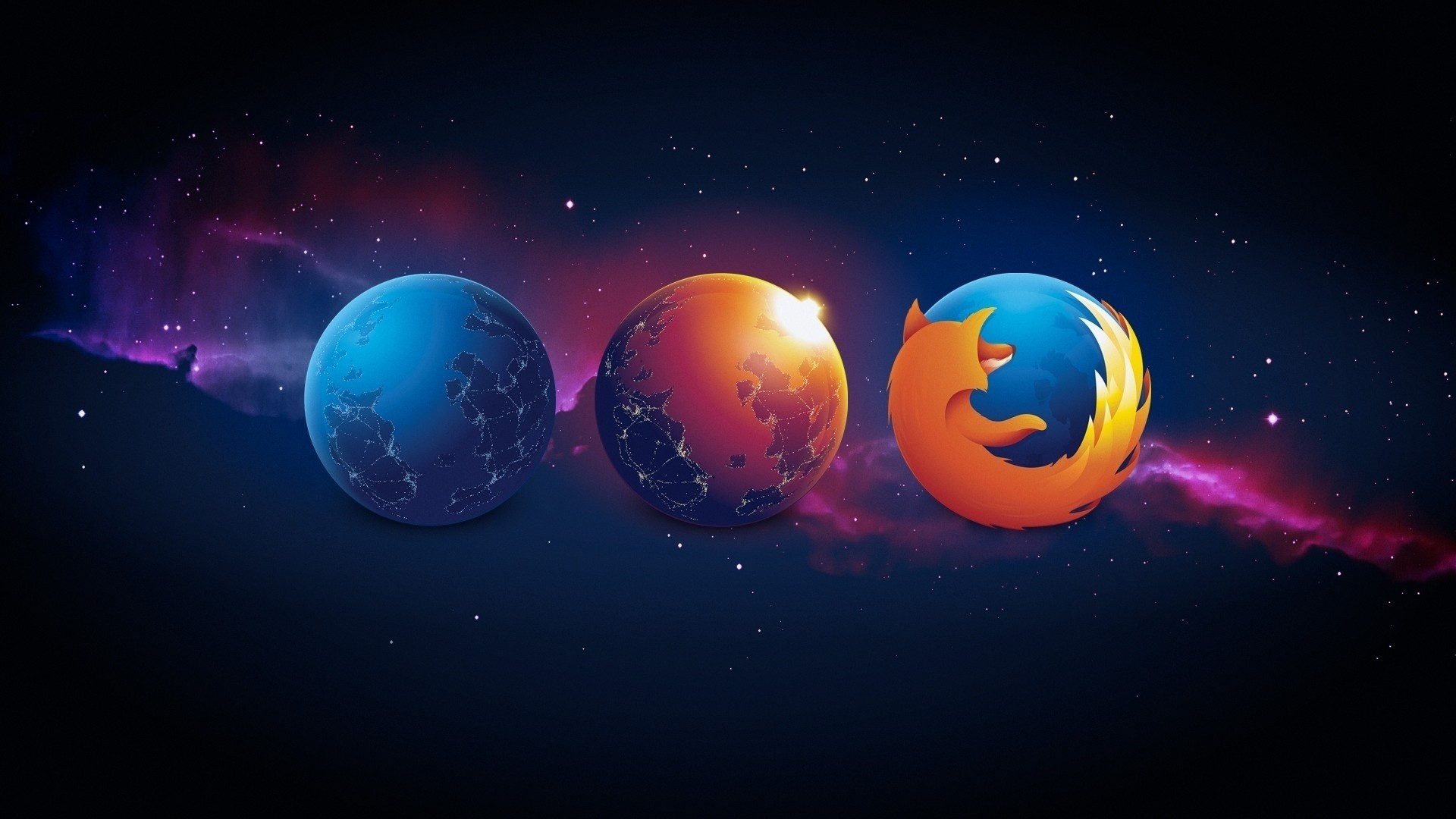 Space Mozilla Firefox Digital Art Mozilla 1920x1080