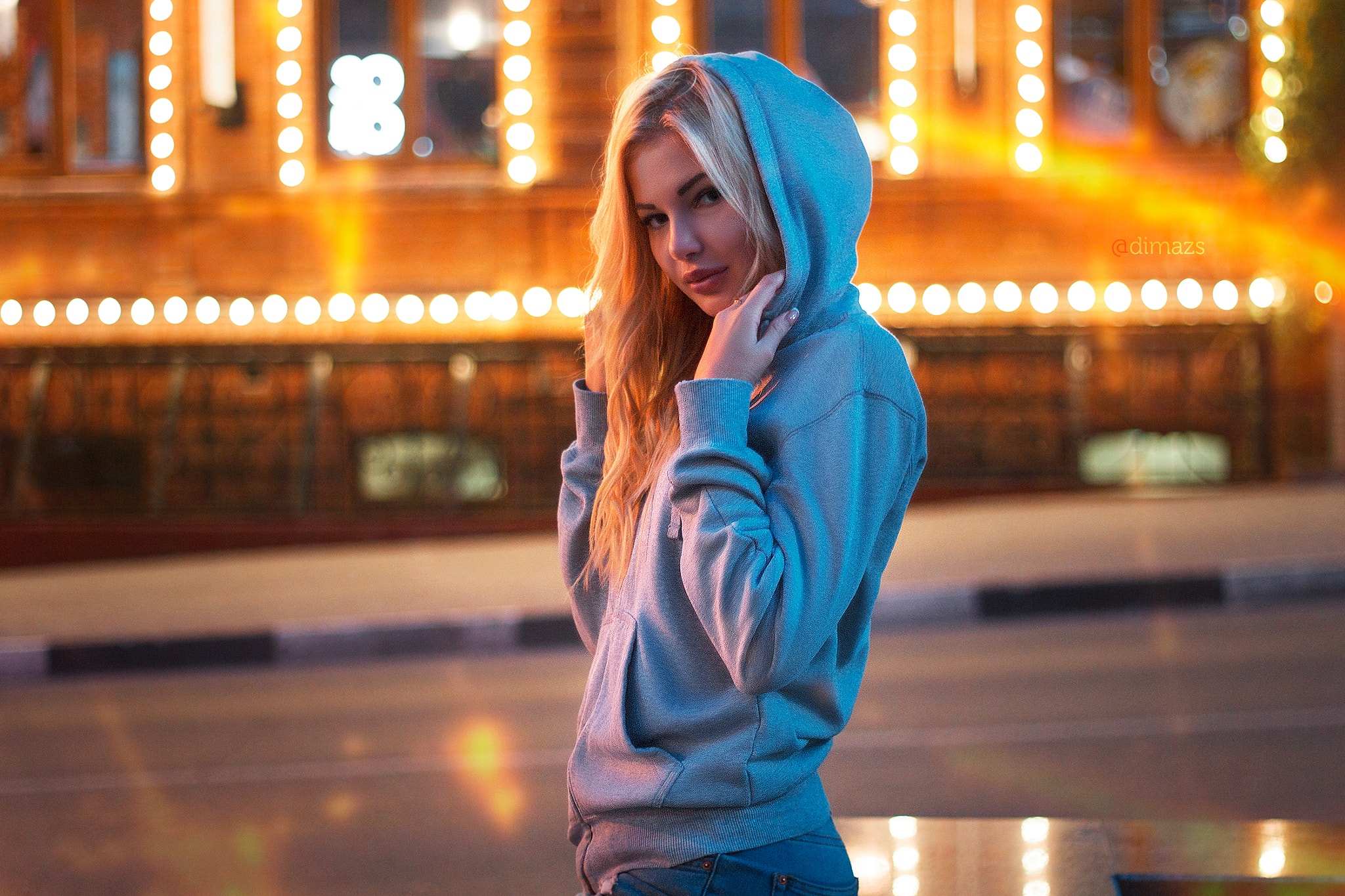 Women Blonde Portrait Sweater Hoods Depth Of Field Dima Begma Sweatshirts 2048x1365