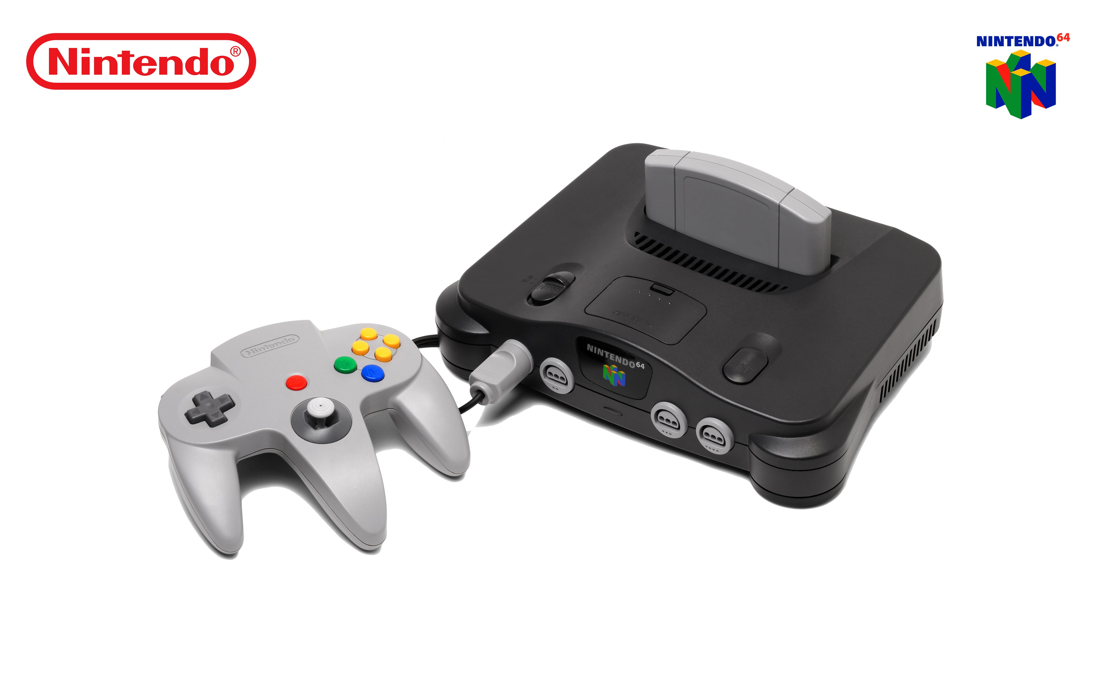 Nintendo 64 Consoles Video Games Simple Background Nostalgia 3840x2400