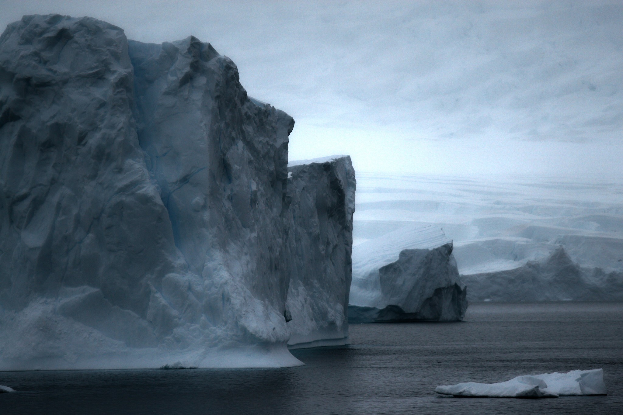 Photography Nature Landscape Sunset Far View Aerial View Iceberg Snow Antarctica South Pole Sky 2048x1365