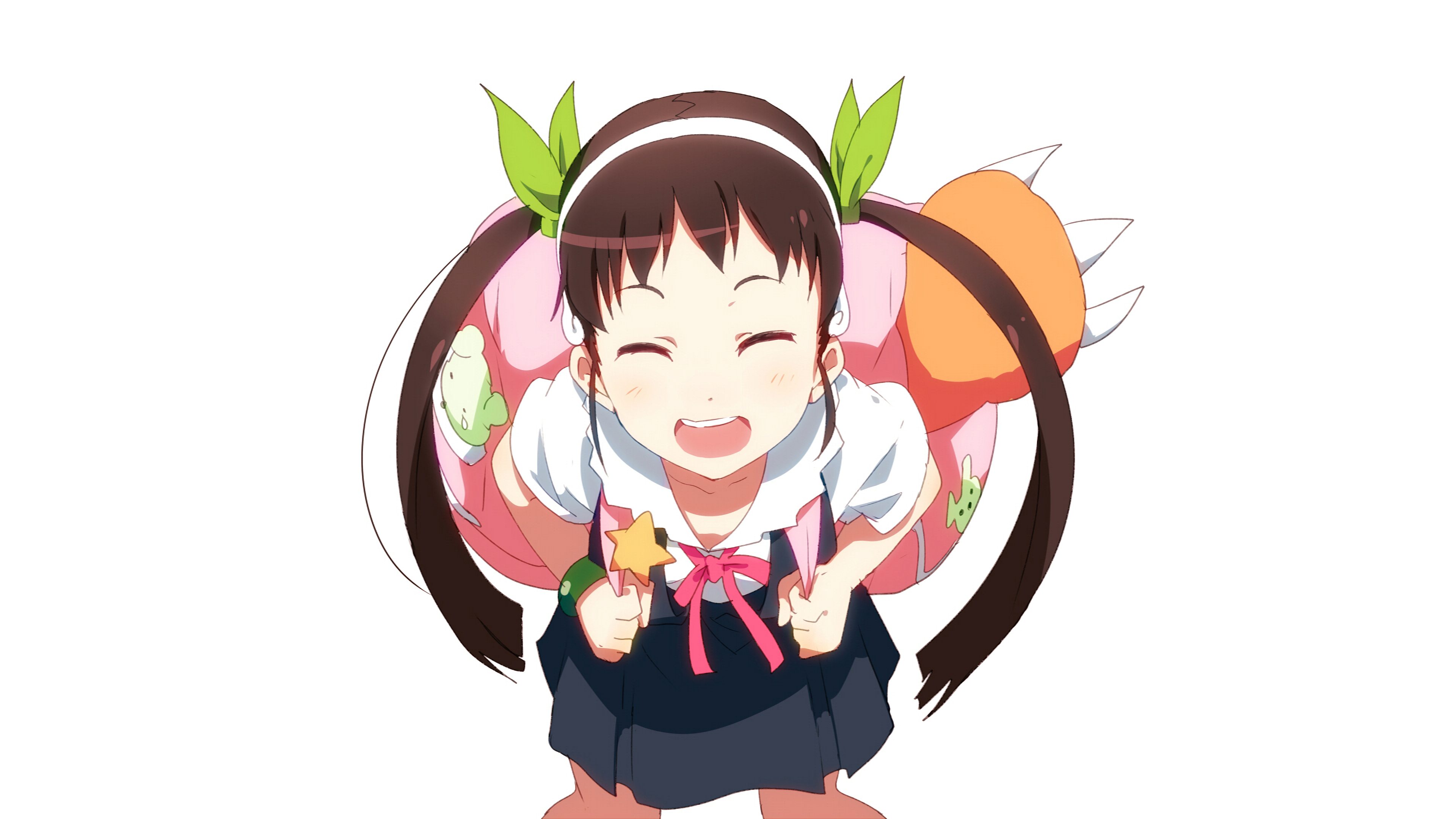 Monogatari Series Hachikuji Mayoi Anime Girls Twintails 3840x2160