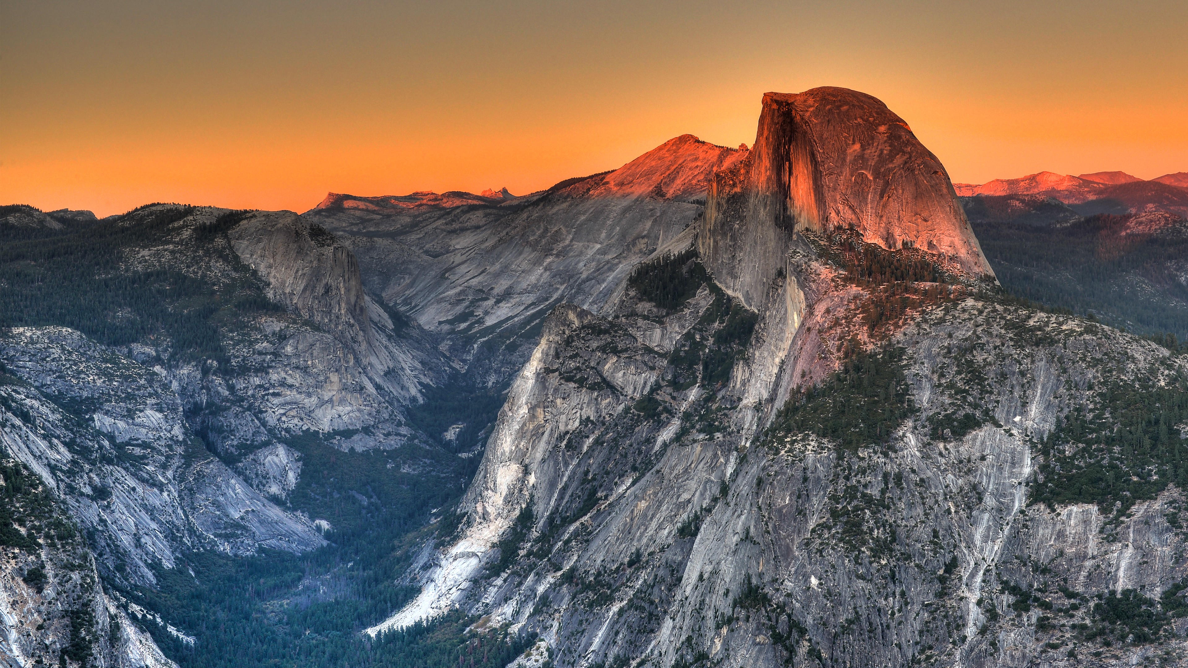 Yosemite National Park Landscape Cliff Mountains Sierra Nevada 3840x2160