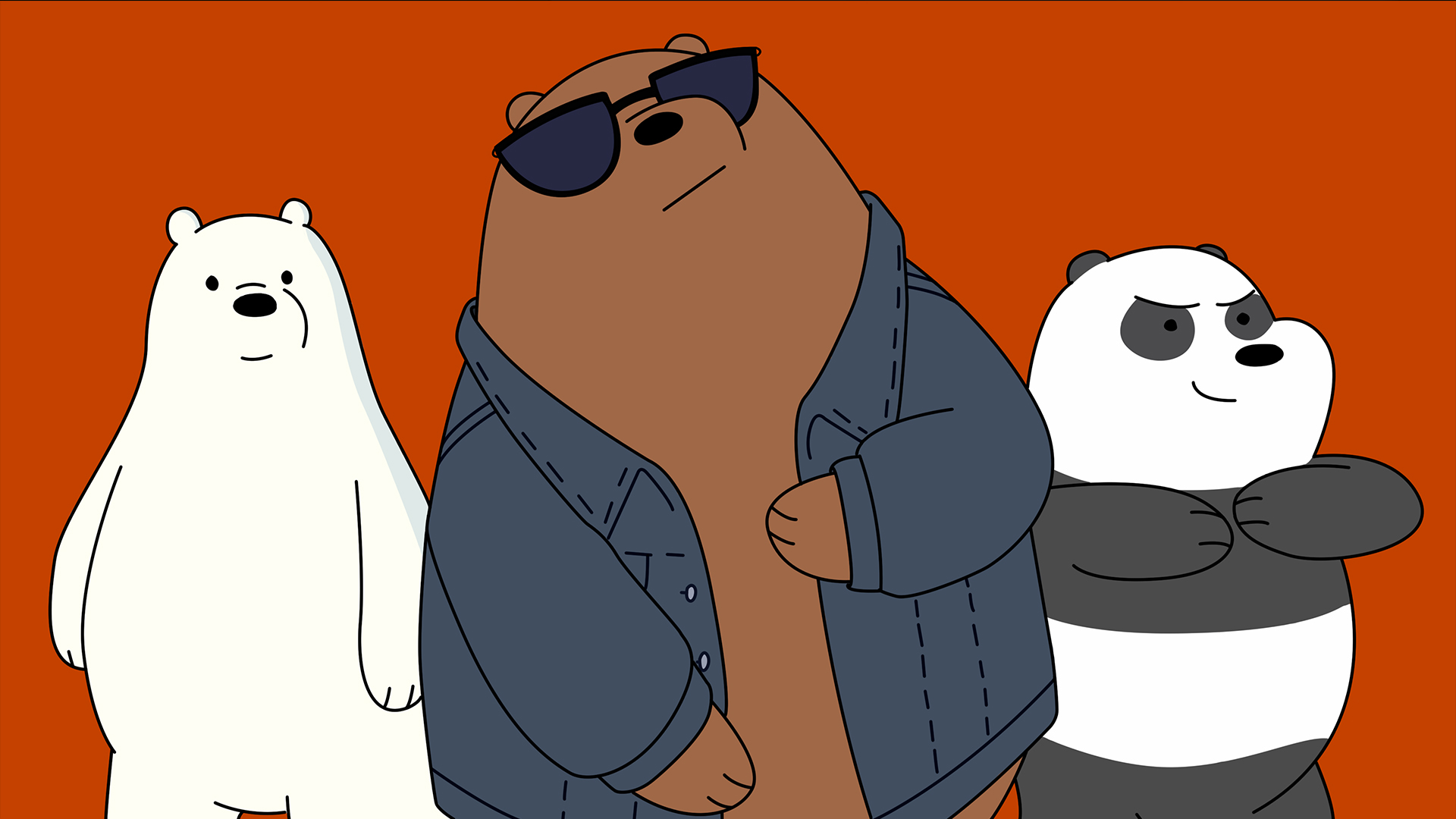 We Bare Bears Cartoon Humor Simple Background 1920x1080