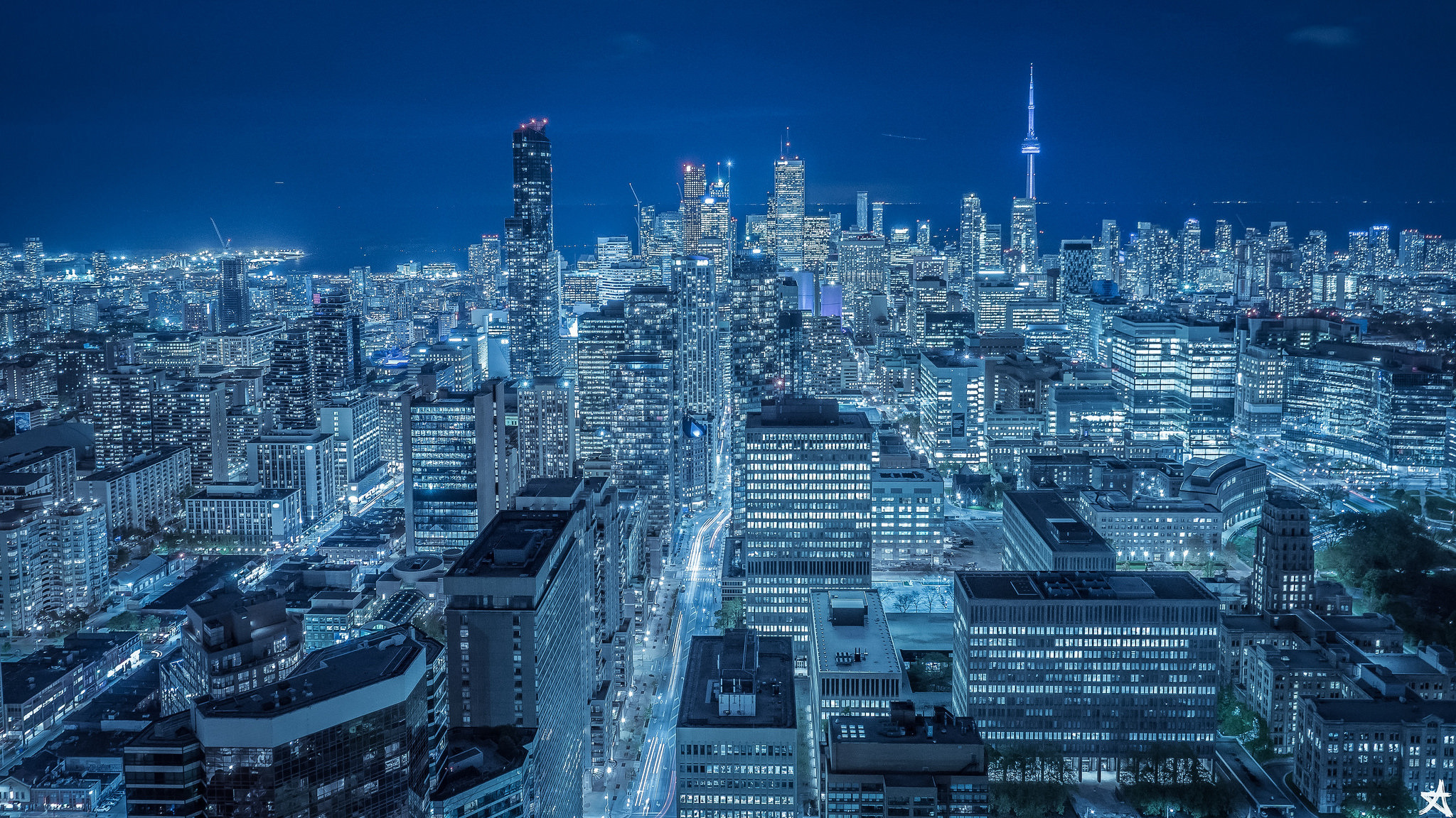 Toronto Canada Night City Skyscraper 2048x1152
