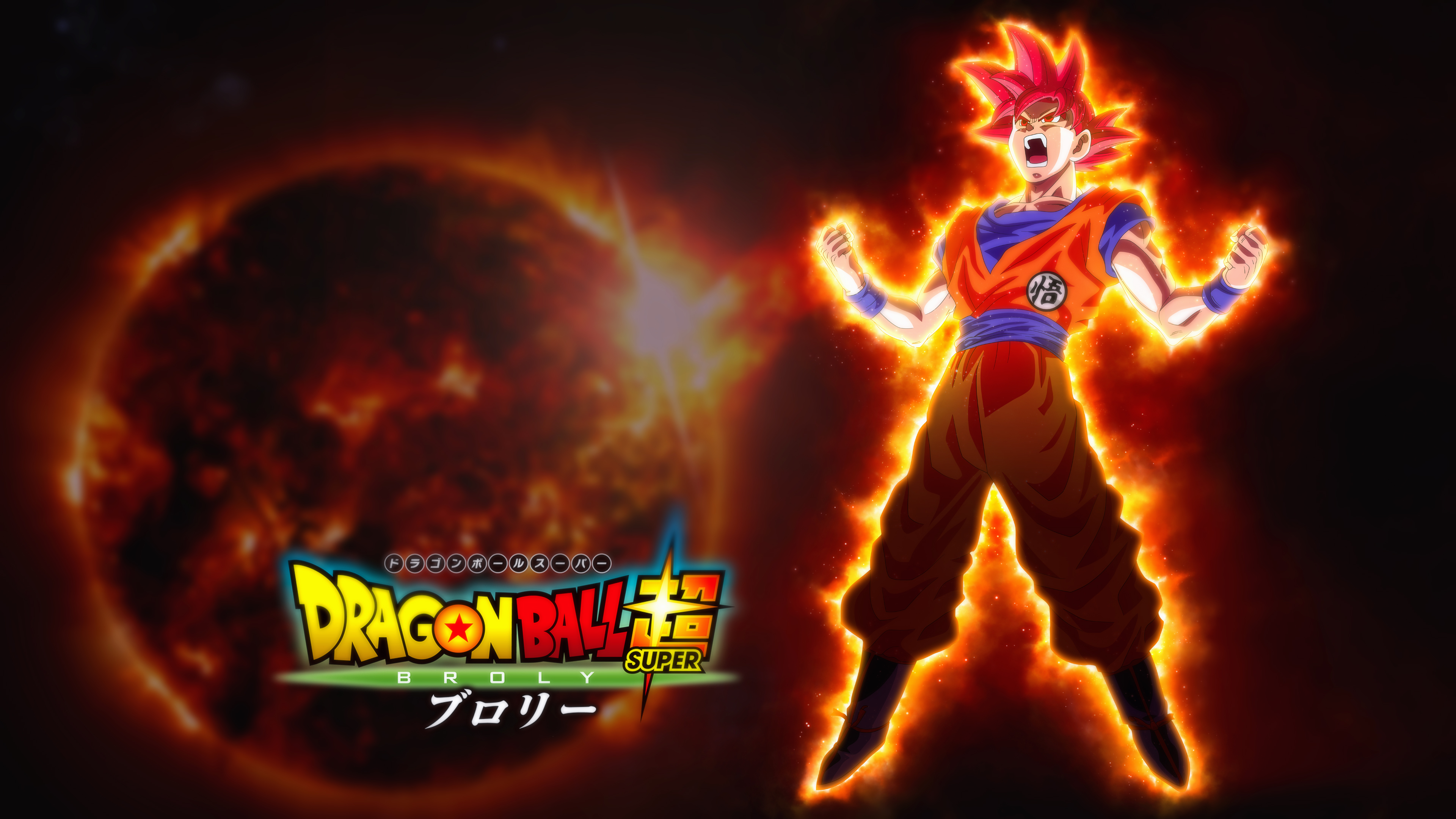 Dragon Ball Super Son Goku Anime Shonen Jump Super Saiyan God Anime Boys 3840x2160