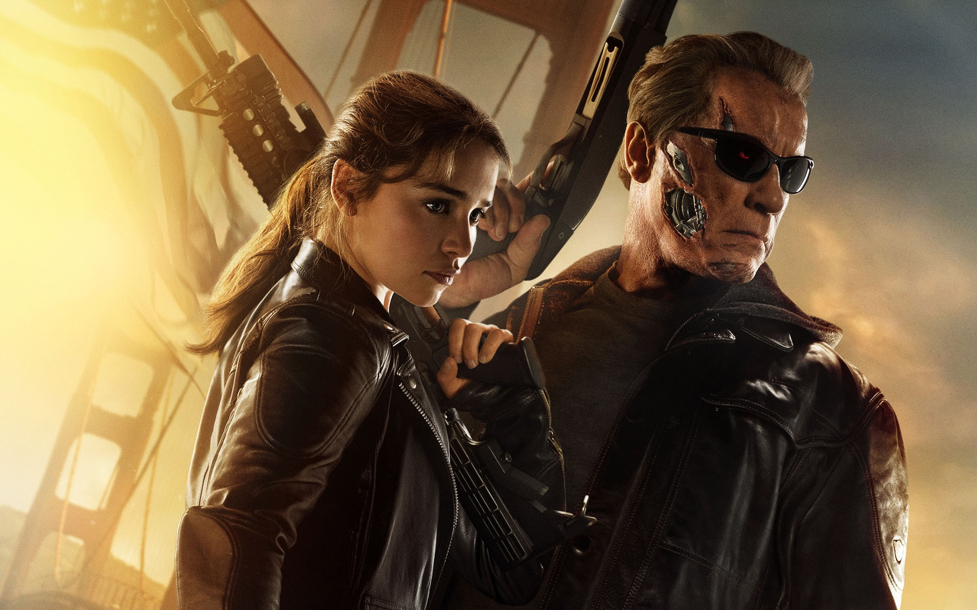 Terminator Genisys Emilia Clarke Arnold Schwarzenegger 1920x1200