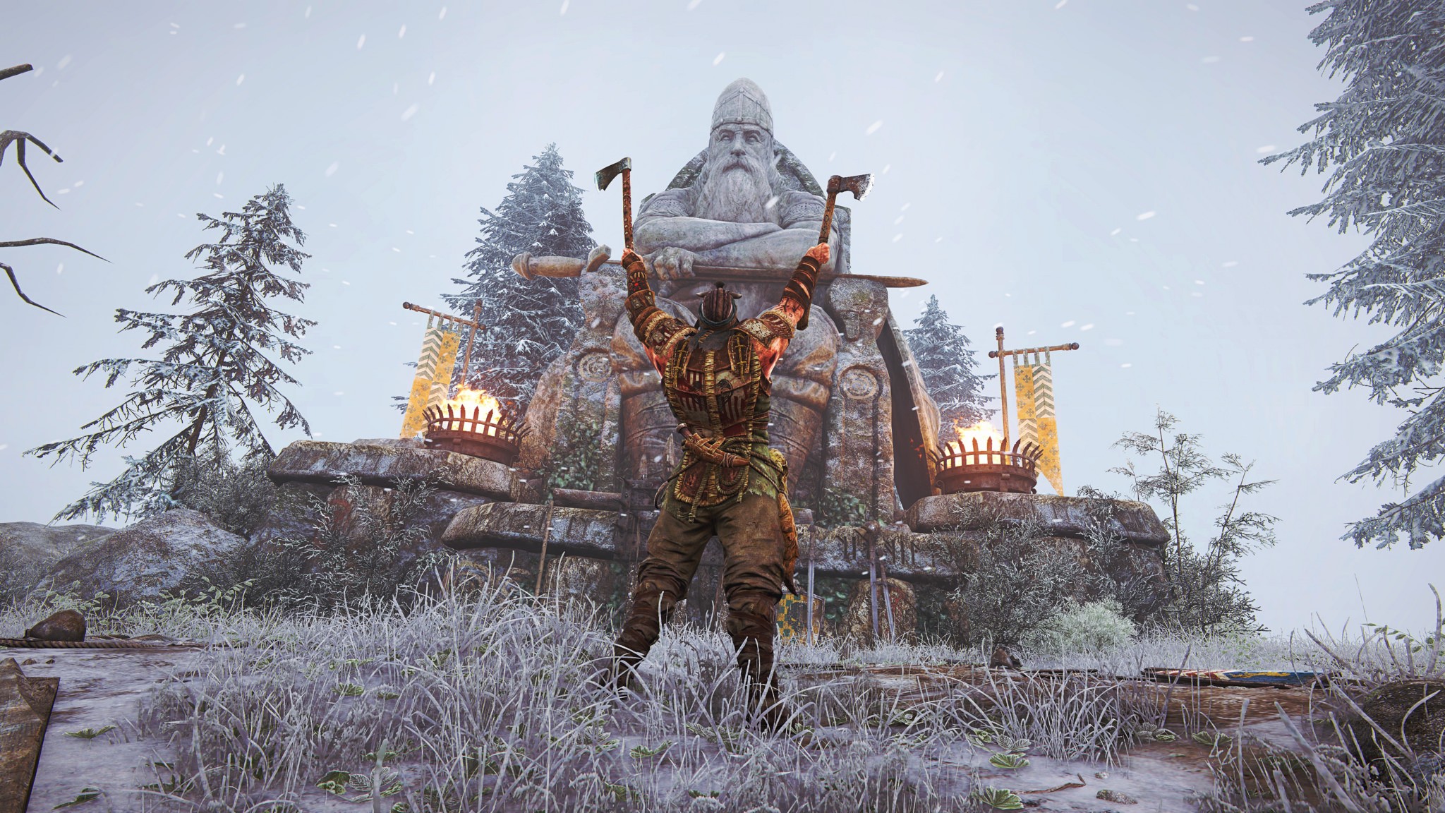 For Honor Blades Screen Shot Vikings Statue 2048x1152