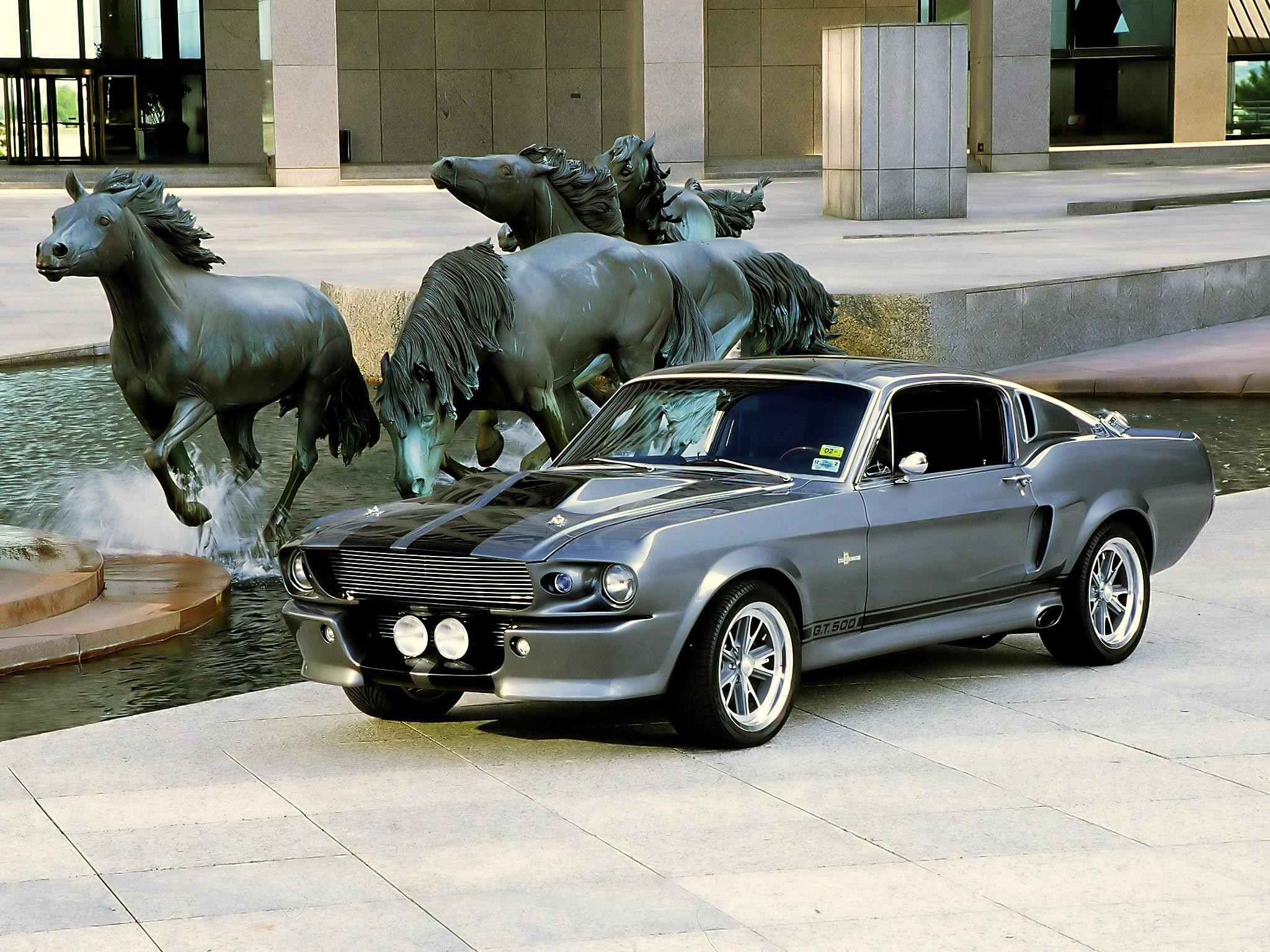 Car Vehicle Statue Fountain Eleanor Car Ford Mustang Shelby Shelby GT500 2048x1536