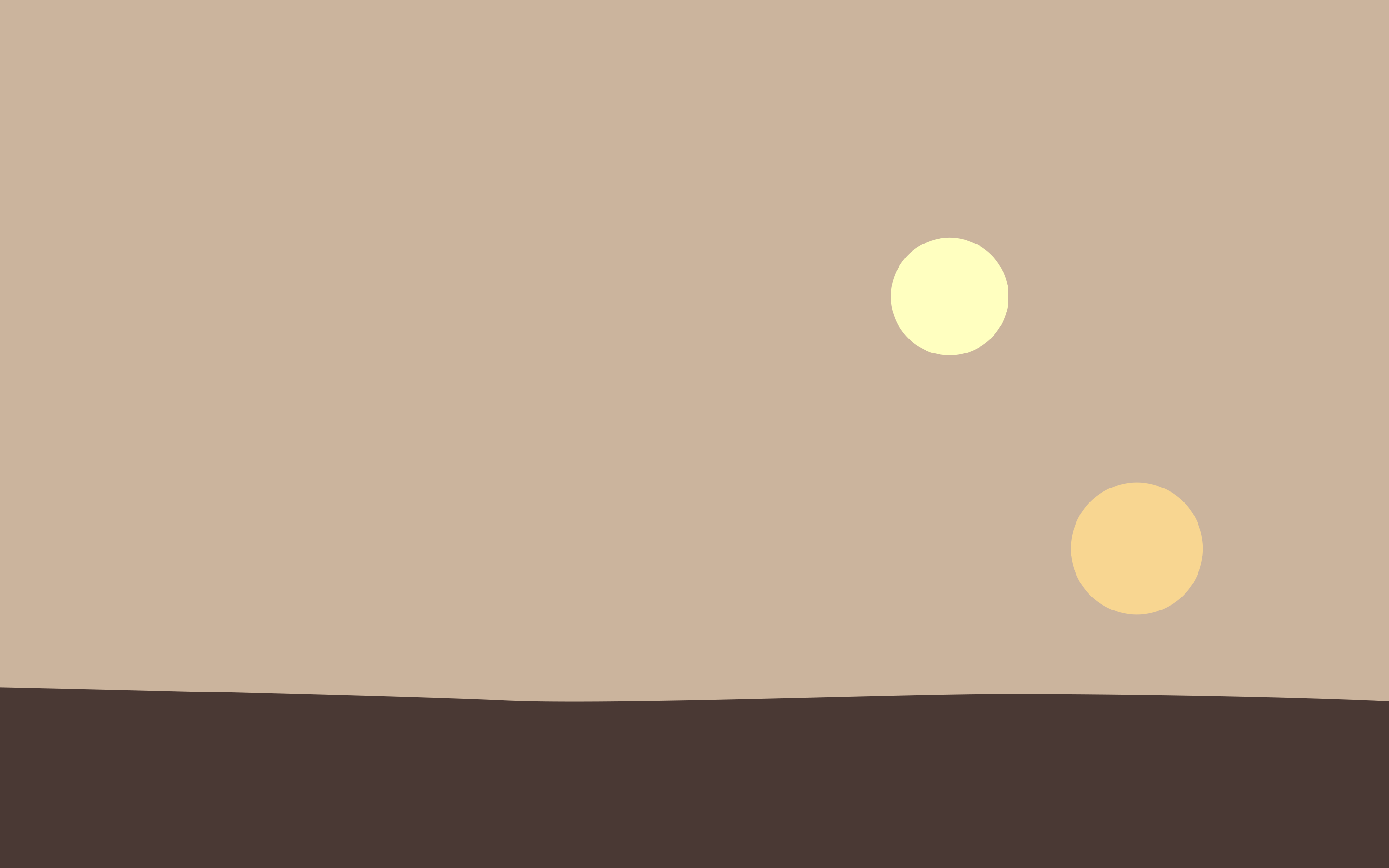 Star Wars Minimalism Desert Tatooine Suns 2880x1800