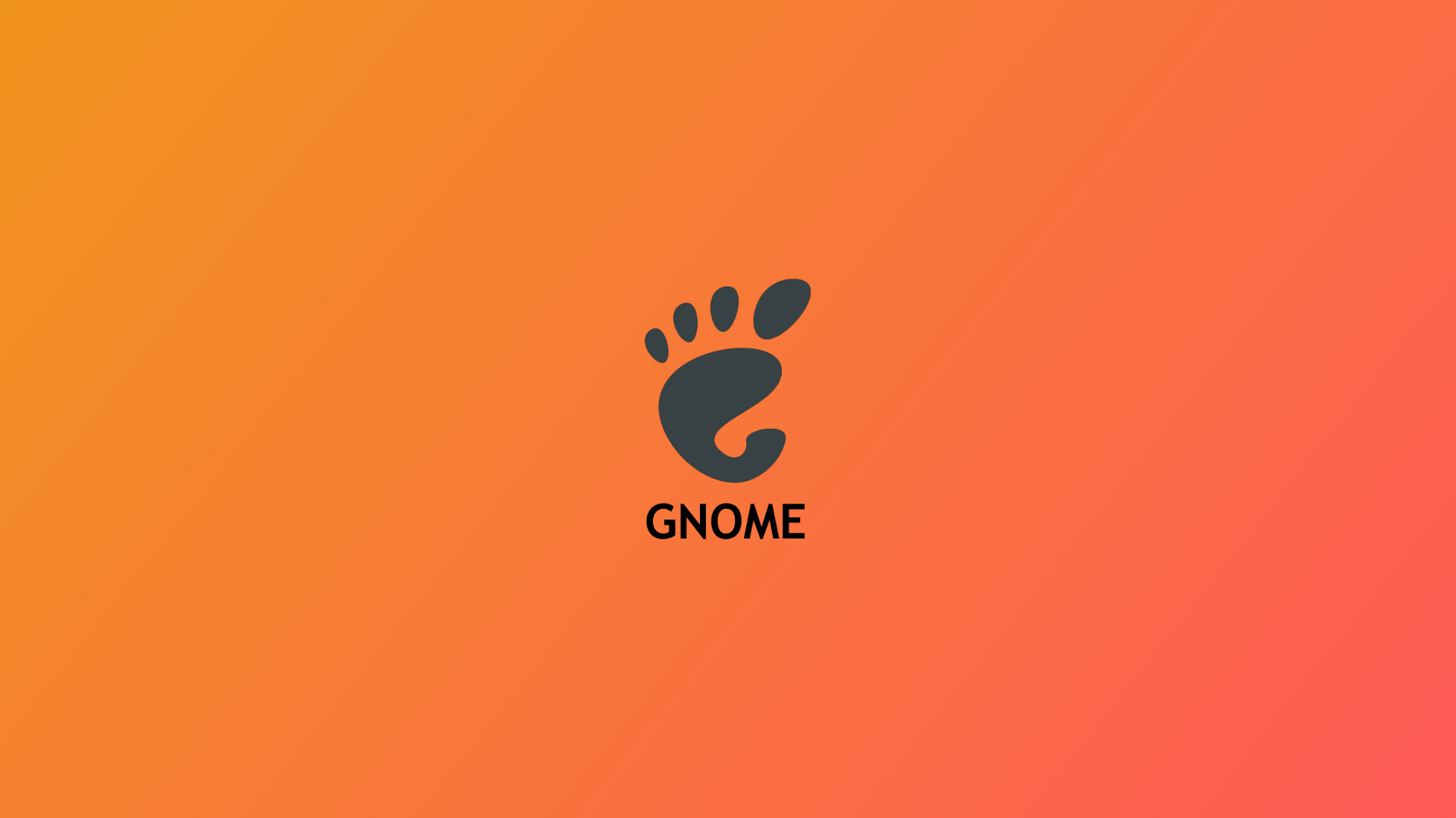 Abstract GNOME Orange Logo Linux 1920x1080
