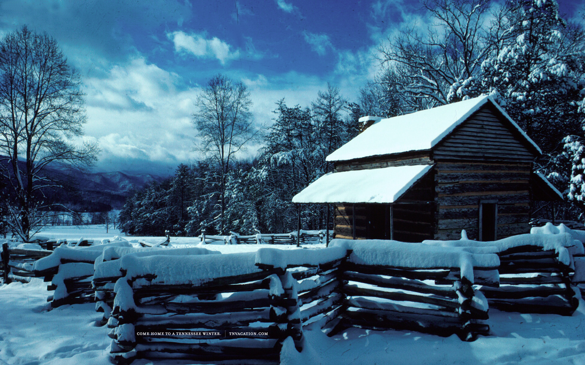 Earth Winter Snow House Fence Tennessee 1920x1200