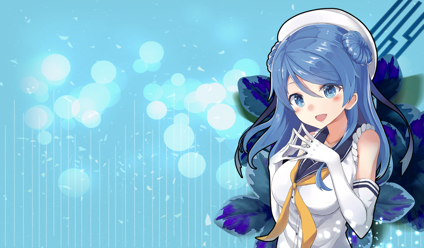 Anime Anime Girls Azul 1366x800