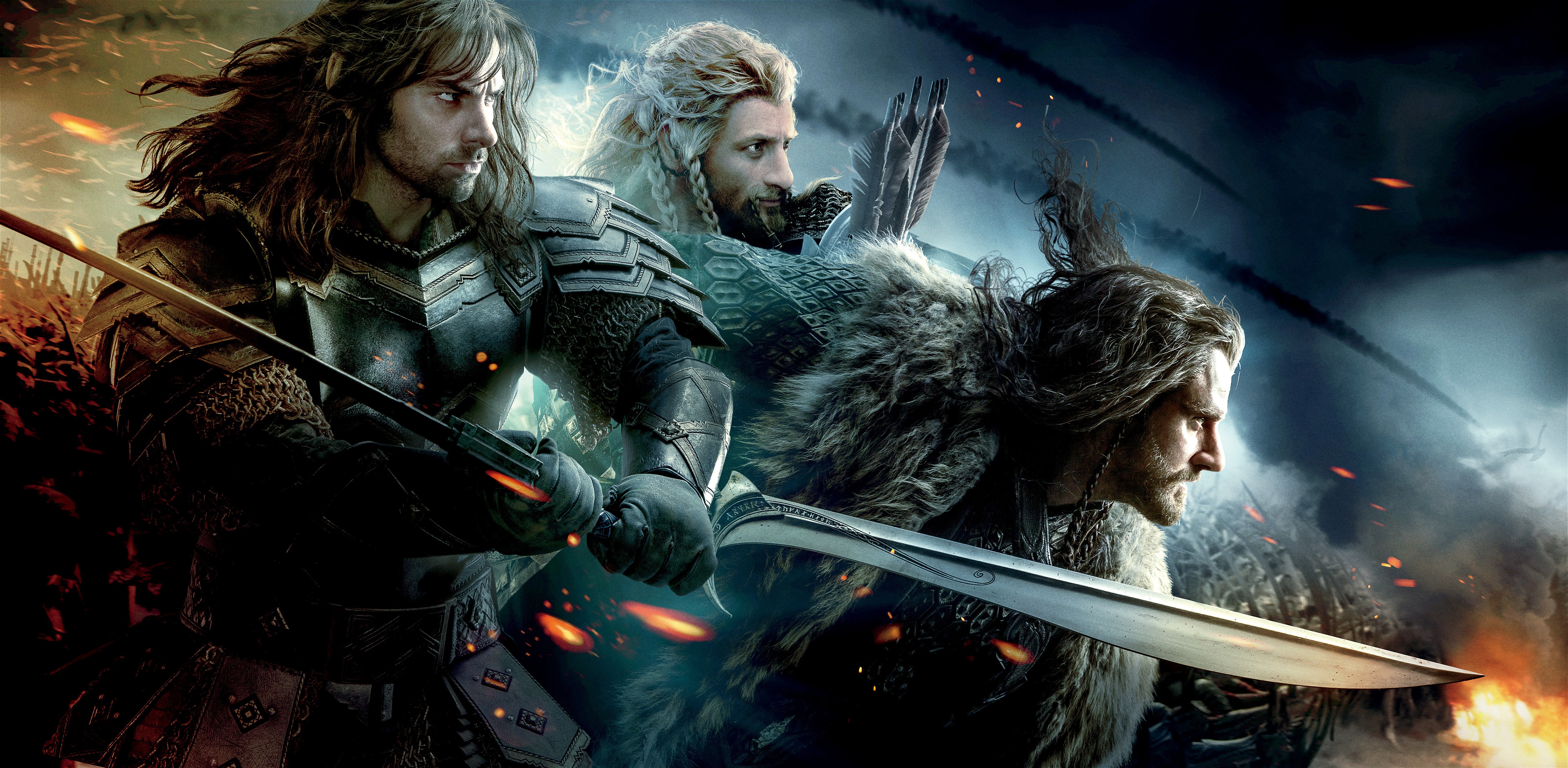 Movies The Hobbit The Hobbit The Battle Of The Five Armies Thorin Oakenshield Dwarfs 5000x2448