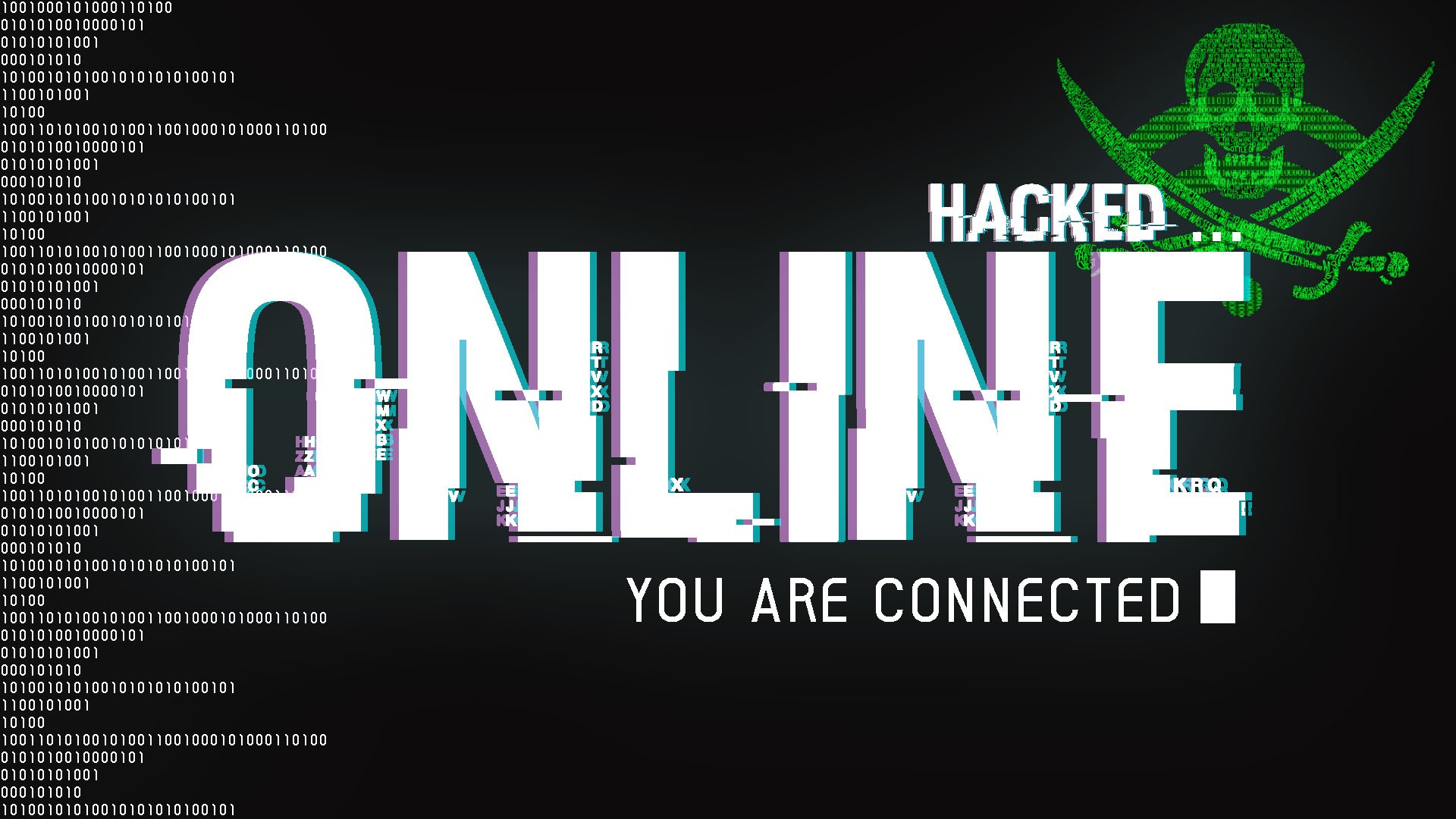 Hackers Hacking Online Binary Skull Sword 1920x1080
