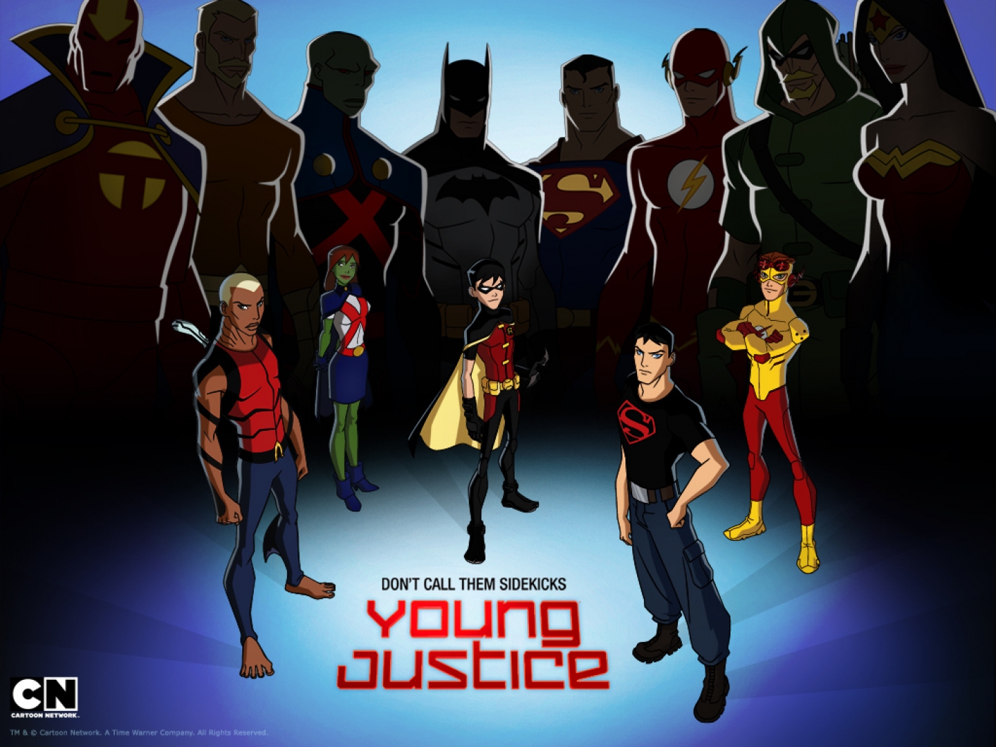 Young Justice Superboy Robin DC Comics Miss Martian Kid Flash Wally West Wonder Woman Superman Batma 1440x1080
