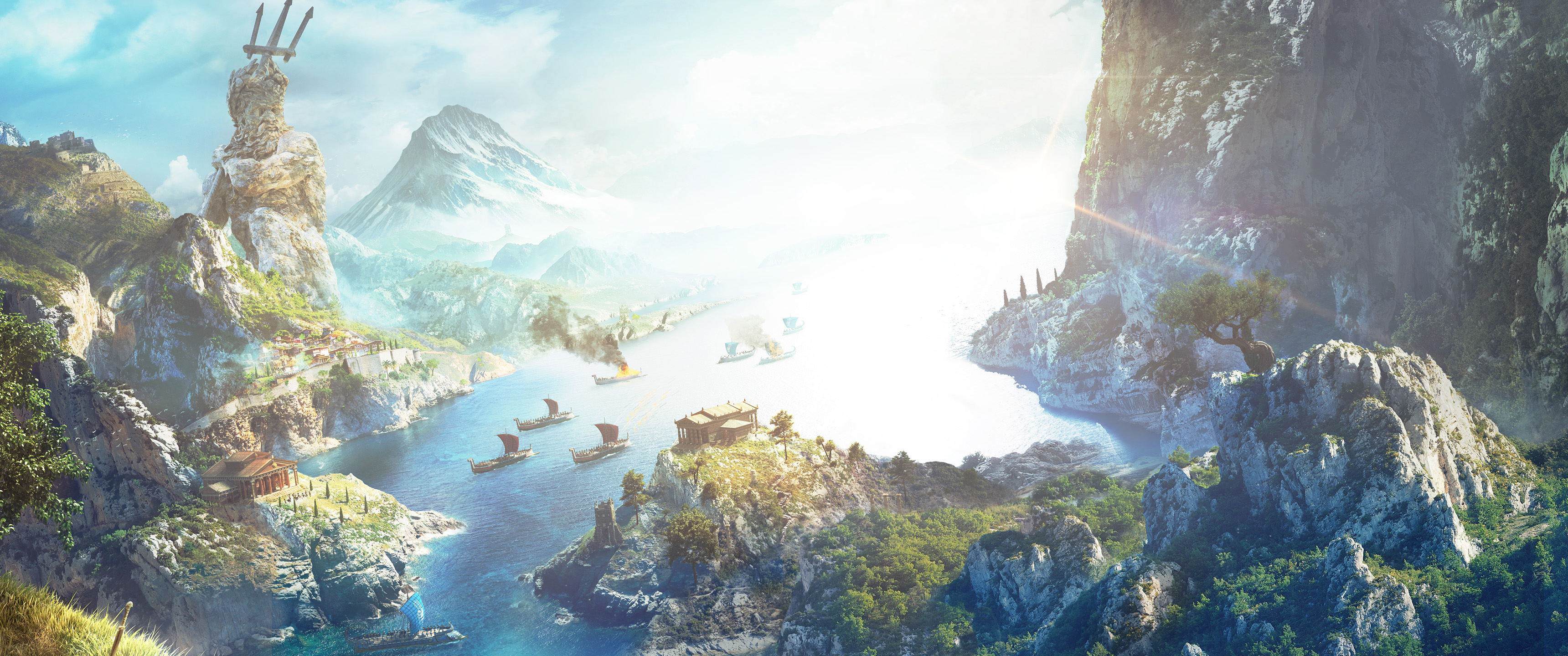 Ultrawide Ultra Wide Video Games Video Game Art Assassins Creed Assassins Creed Odyssey Greece Ancie 3440x1440