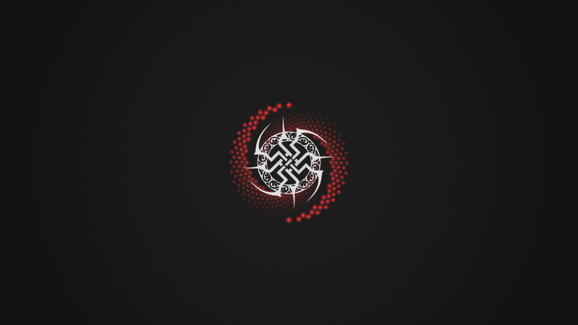 Tribal Abstract Minimalism Black Background Swastika 1920x1080