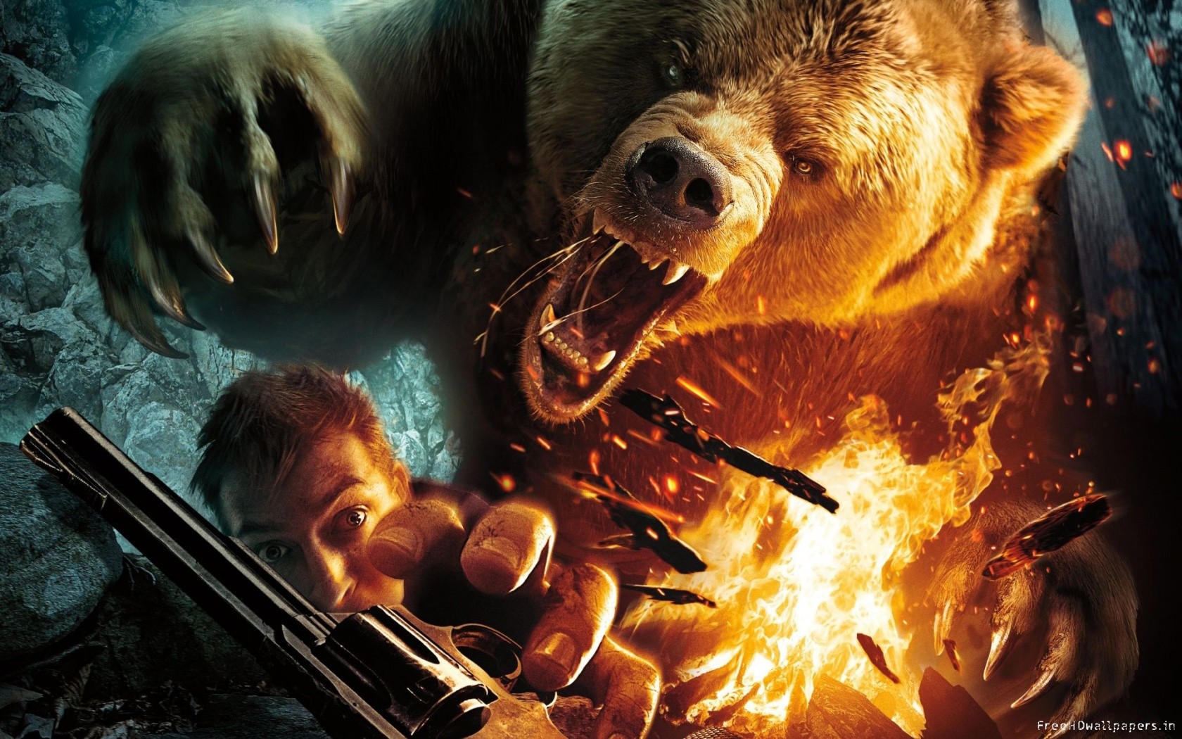 Video Games Gun Men Bears Claws 1680x1050