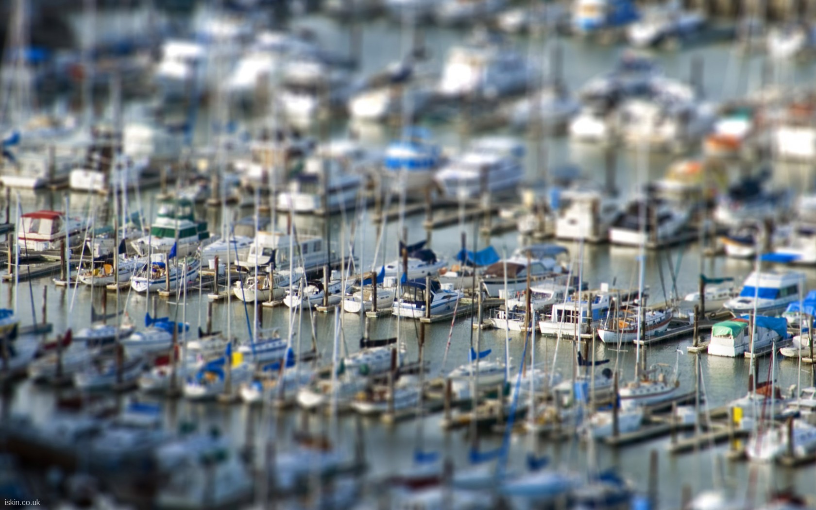 Tilt Shift Ports Boat Aerial View 1680x1050