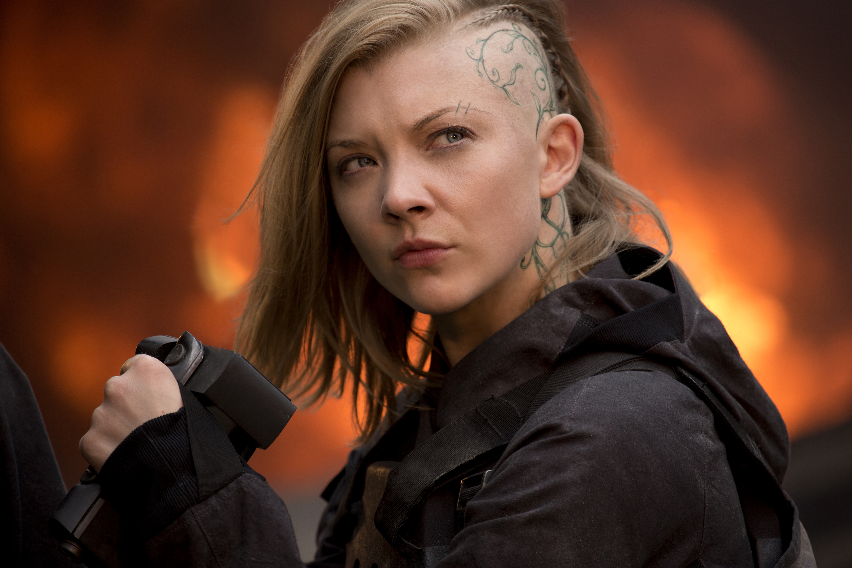Women Tattoo Blonde Natalie Dormer The Hunger Games Mockingjay Part 1 Cressida 2880x1920