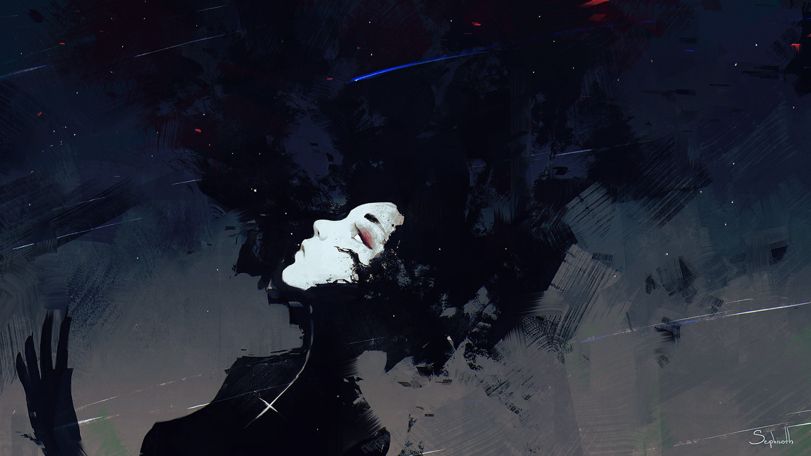 Concept Art Women Face Dark Sephiroth 1600x900