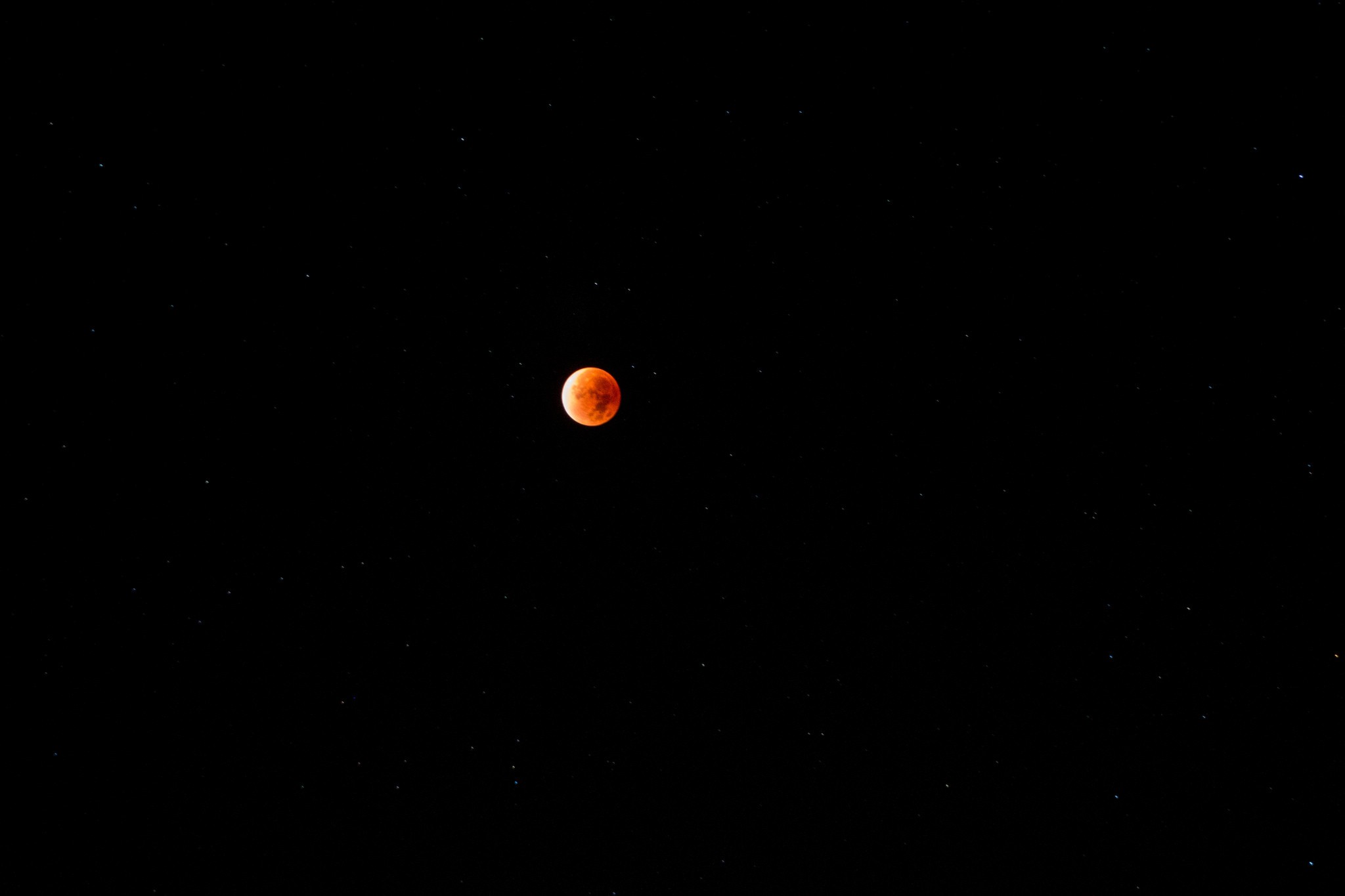 Moon Night Red Moon Sky 2048x1365