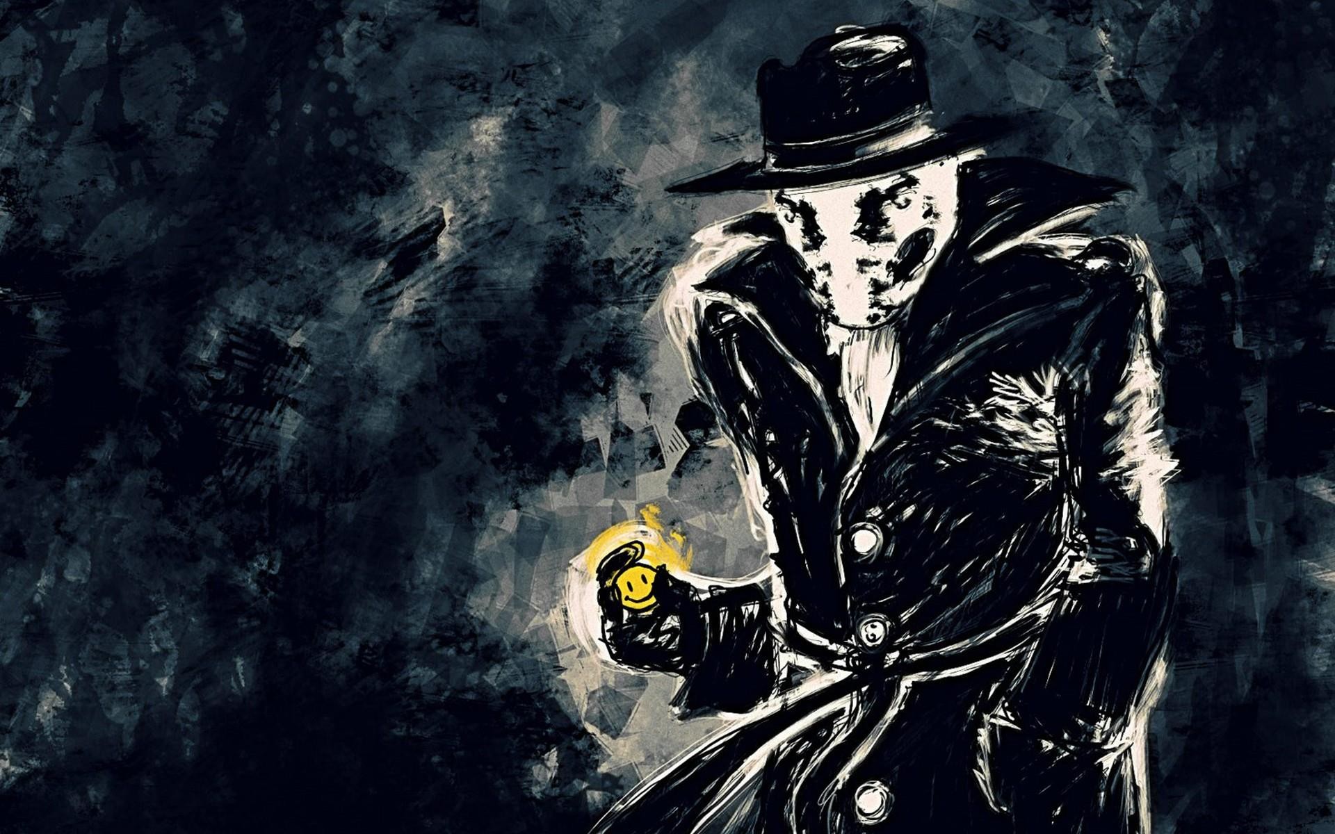 Watchmen Rorschach Artwork Smiley 1920x1200