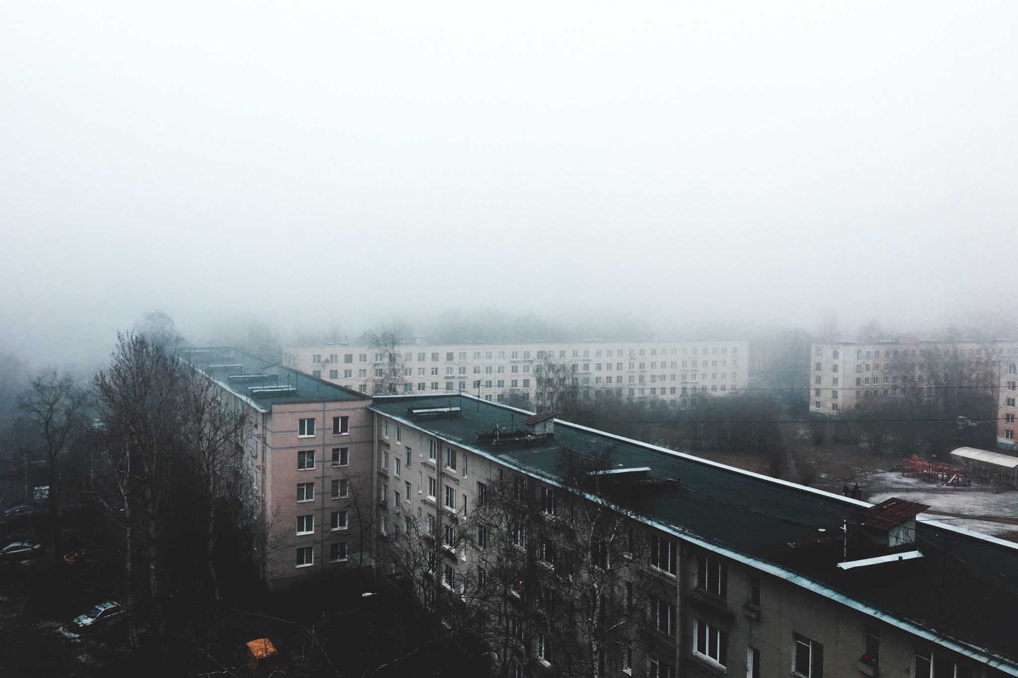 City Russia Mist Building Block Of Flats 2048x1365