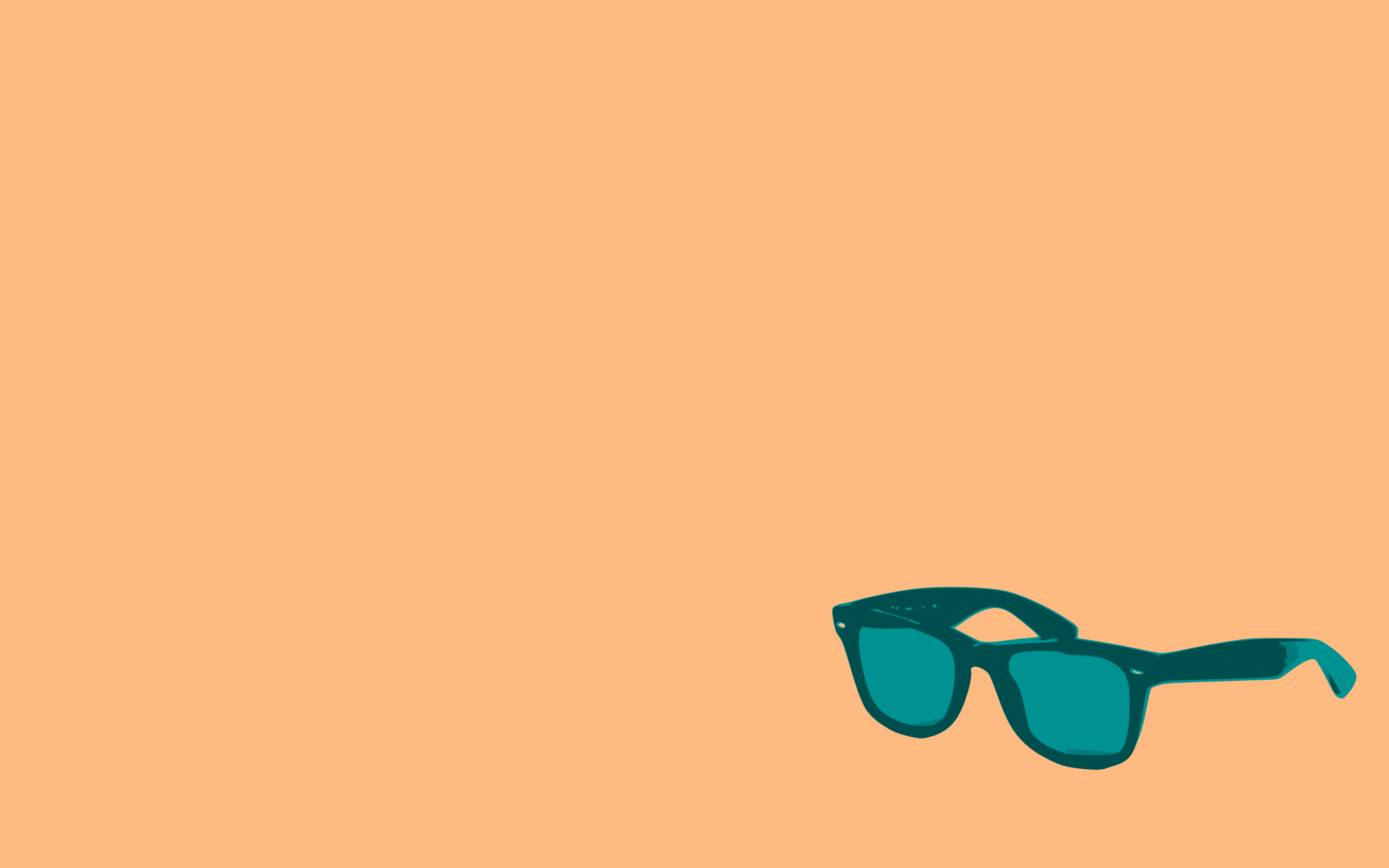 Minimalism Sunglasses Artwork Simple Background Beige Beige Background Teal 2560x1600