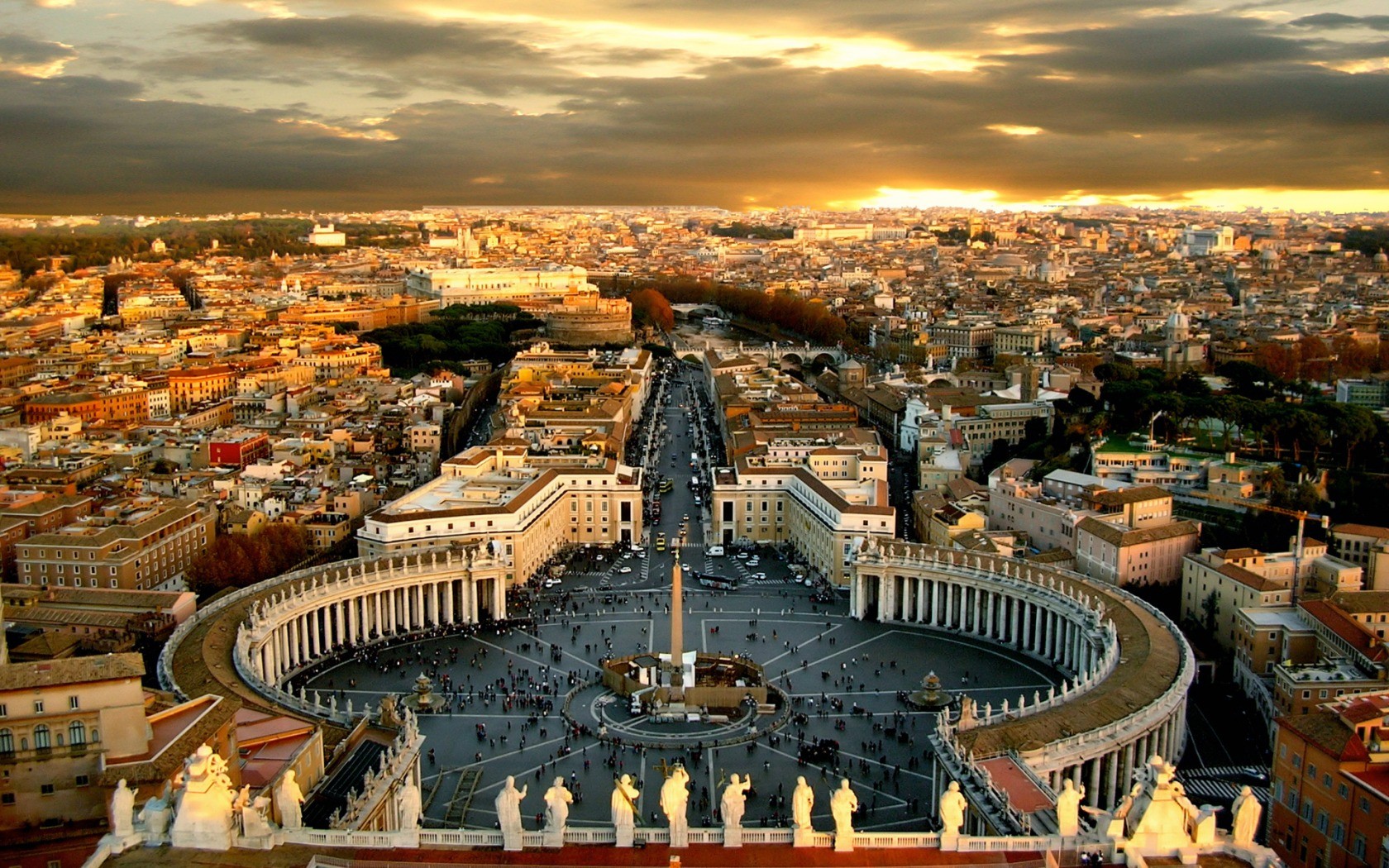 Vatican City Rome Sky Cityscape 1680x1050