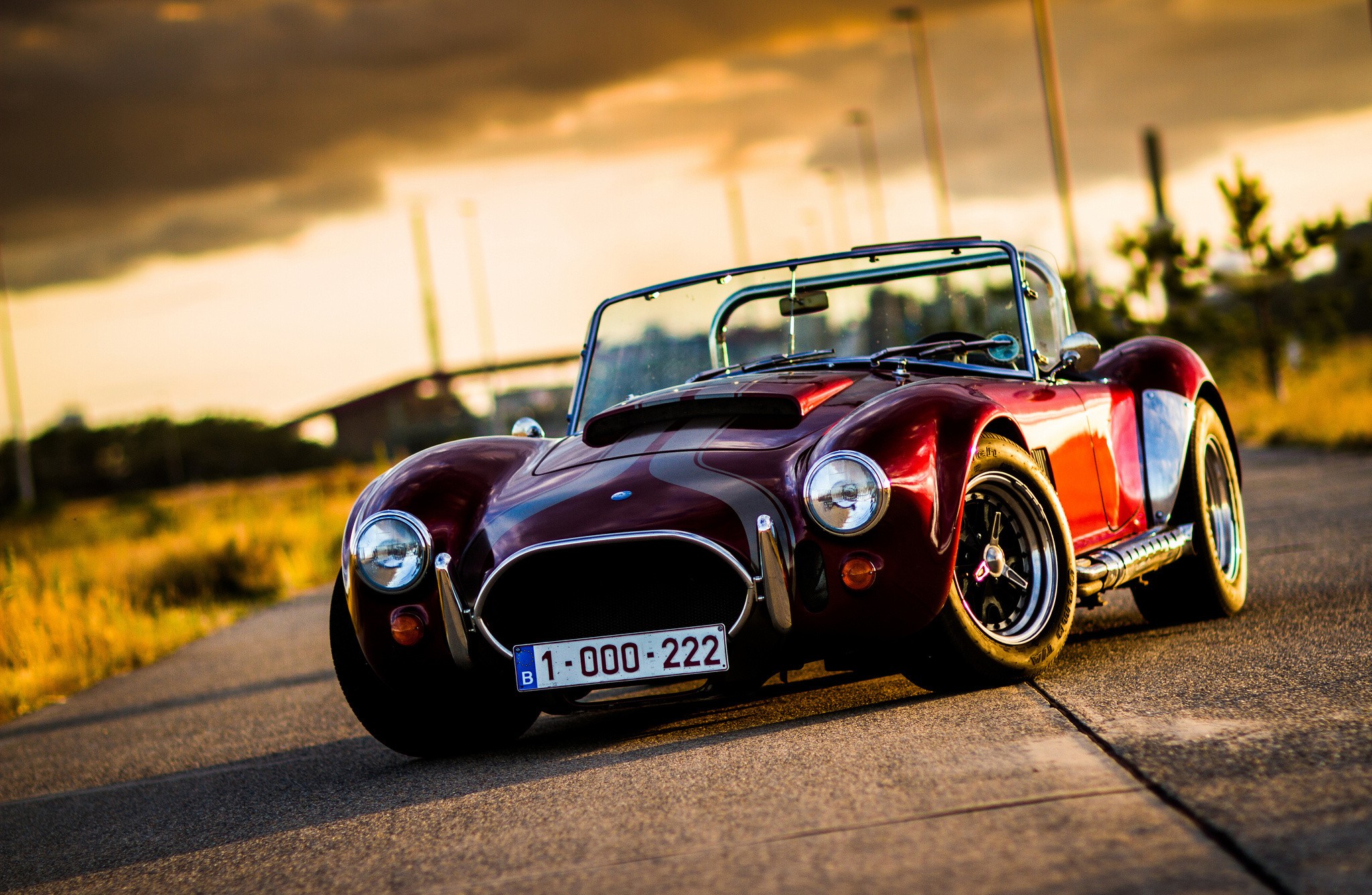 Shelby Car Convertible Sunlight Shadow Shelby Cobra Red Cars 2048x1336