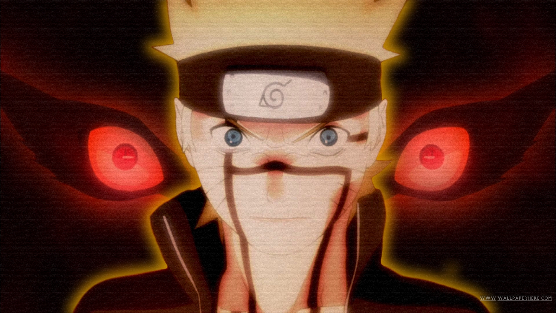 Naruto Shippuuden Anime Anime Boys Red Eyes Glowing Eyes 1920x1080