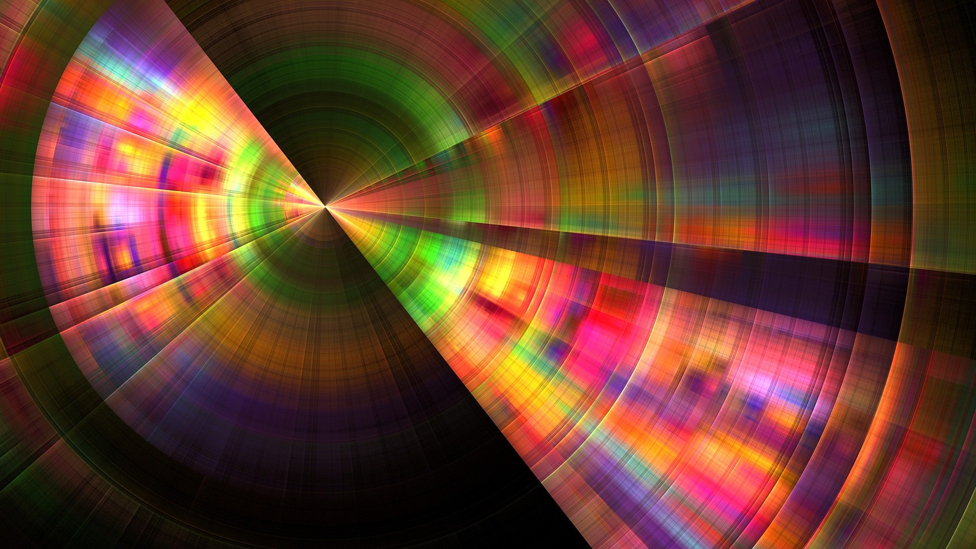 Digital Art Colorful Abstract Circle Crop Circles CGi Lines Simplicity 1920x1080