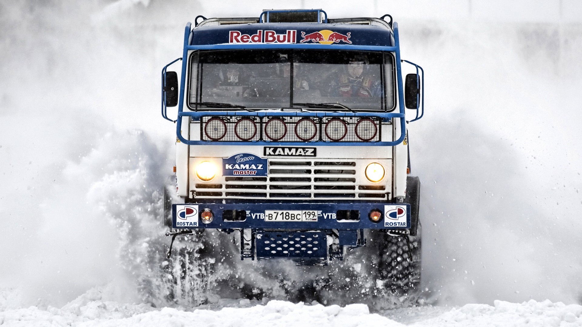 Trucks Snow Kamaz Truck Car Vehicle 1920x1080