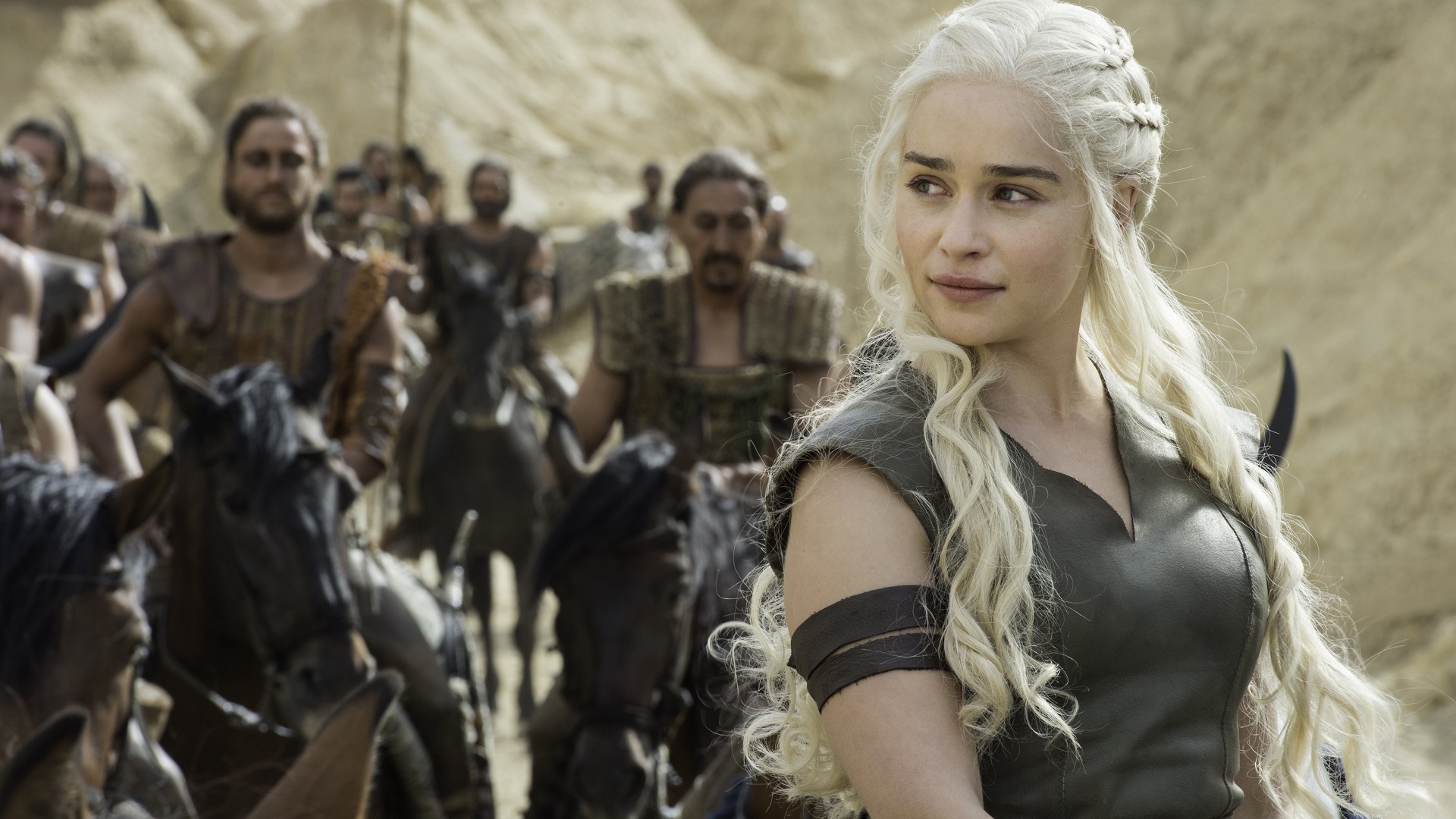Emilia Clarke Daenerys Targaryen Women Blonde Game Of Thrones Long Hair HBO Tv Series TV 1920x1080