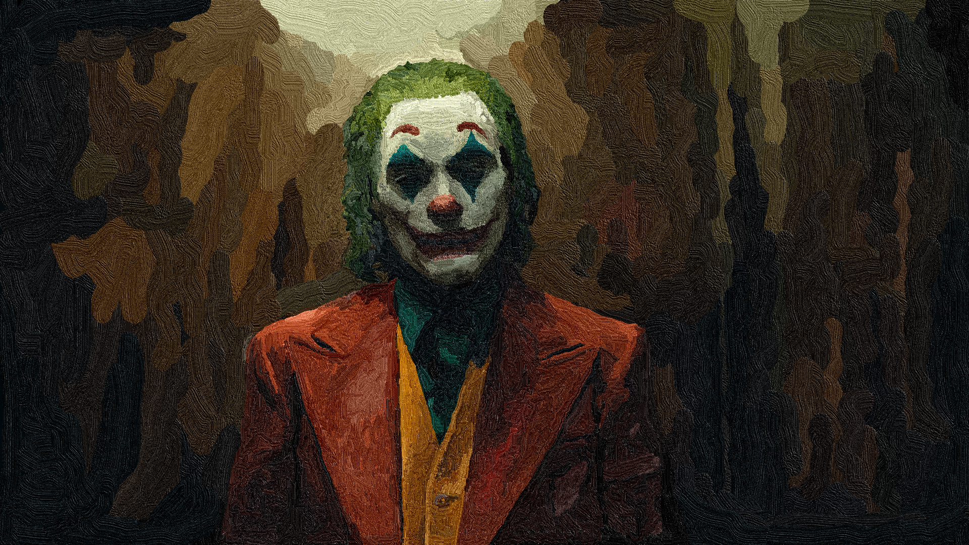 Joker 2019 Movie Paint Brushes 2019 Year Movies Artwork Joaquin Phoenix 1920x1080