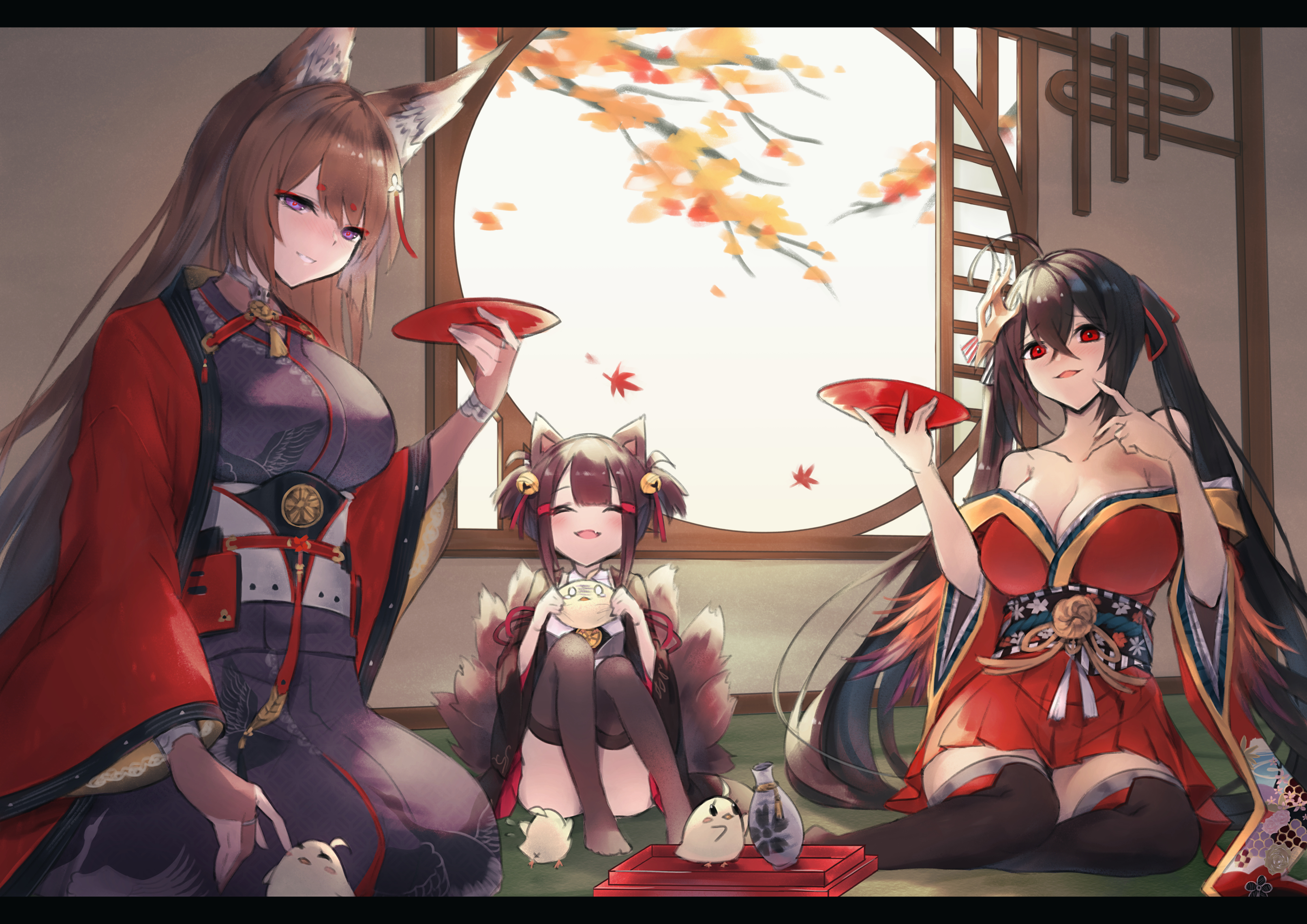 Anime Anime Girls Artwork Digital Art Portrait 2D Azur Lane Amagi Azur Lane Akagi Chan Azur Lane Tai 3225x2280