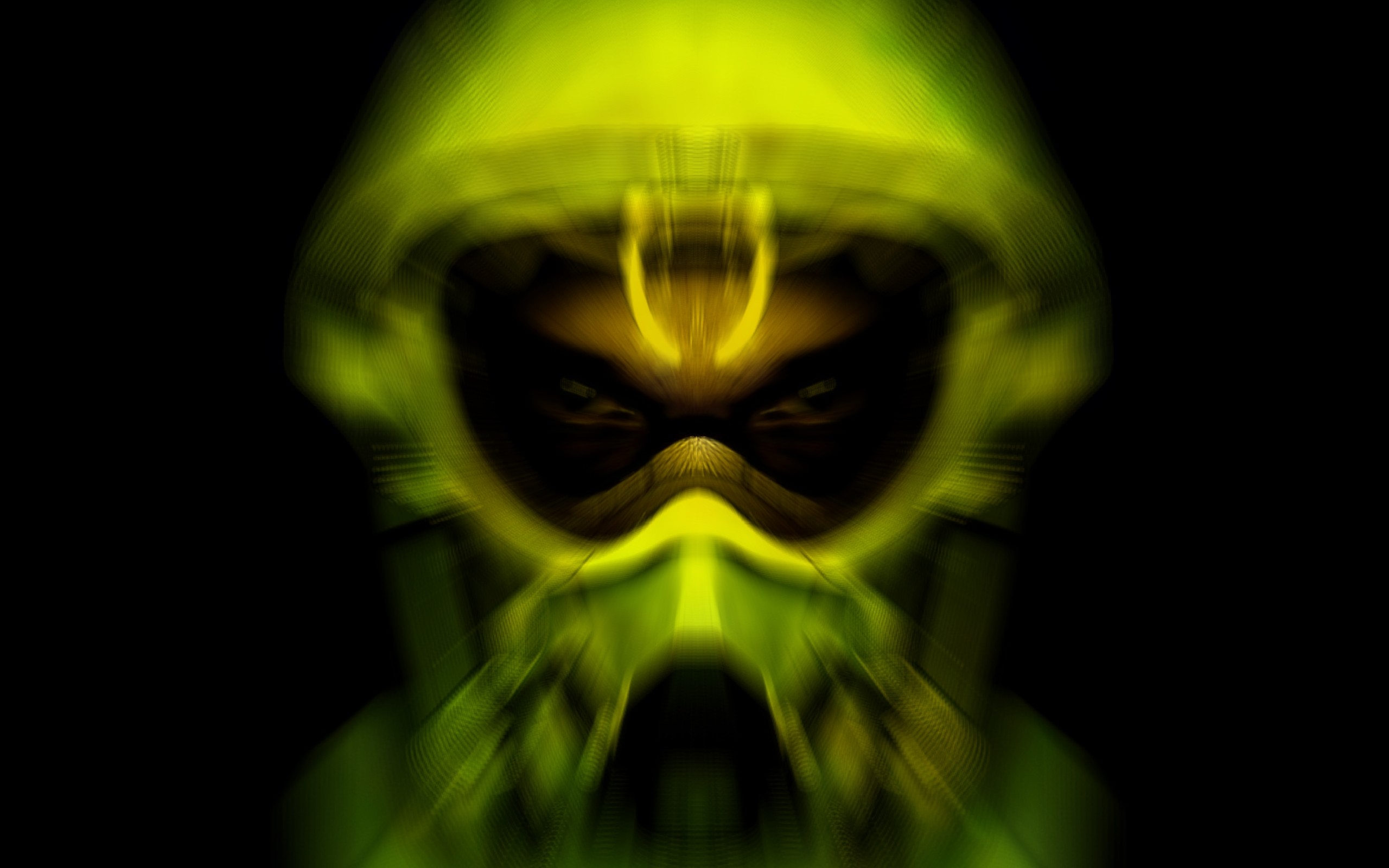 Austin Yellow Distortion Digital Art Mask 2560x1600