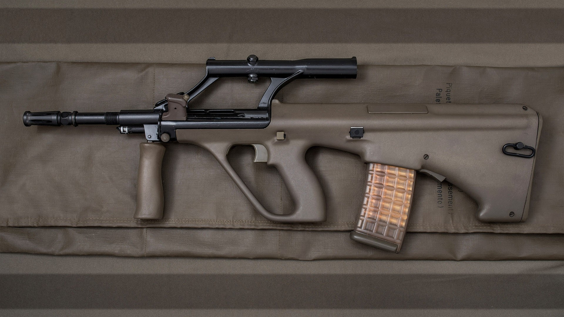 Gun Rifles Weapon Steyr Steyr AUG Brown 1920x1080