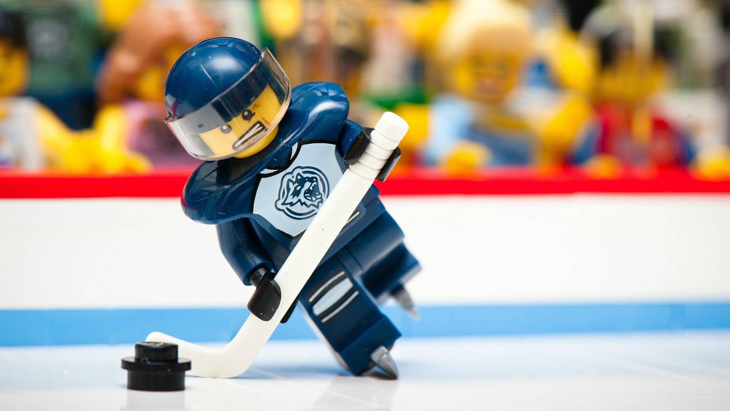 LEGO Ice Hockey NHL Puck Hockey Skates Ice Rink Hockey Stick Visors 2560x1440
