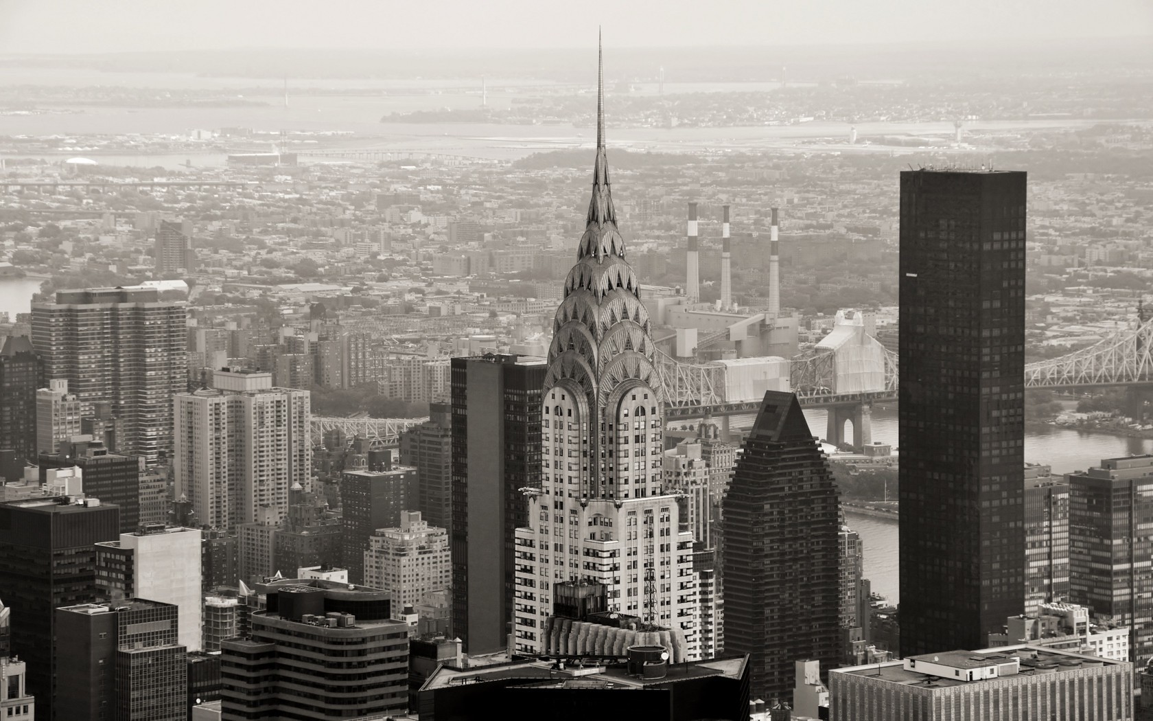 Empire State Building New York City Monochrome Old Photos Cityscape 1680x1050