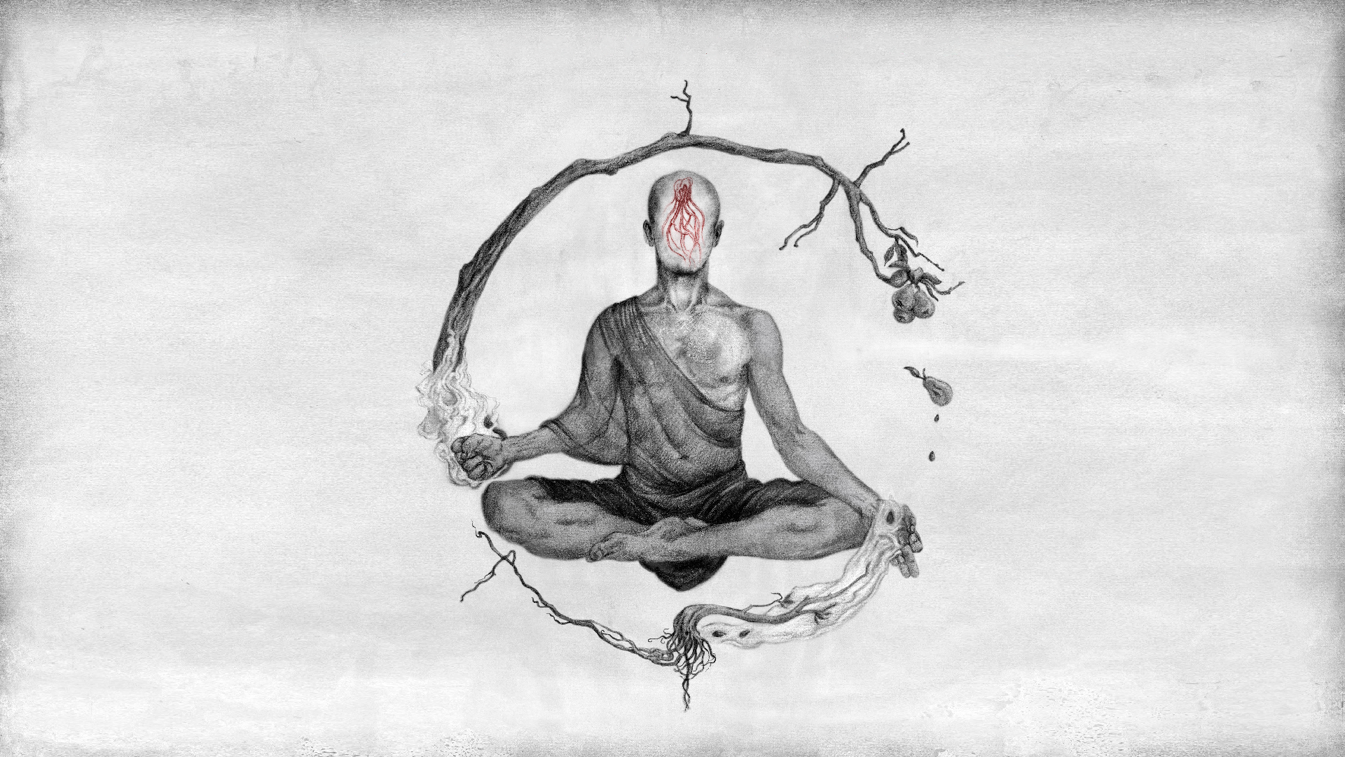 Sketches Monks Meditation Spiritual Metal Music 1920x1080
