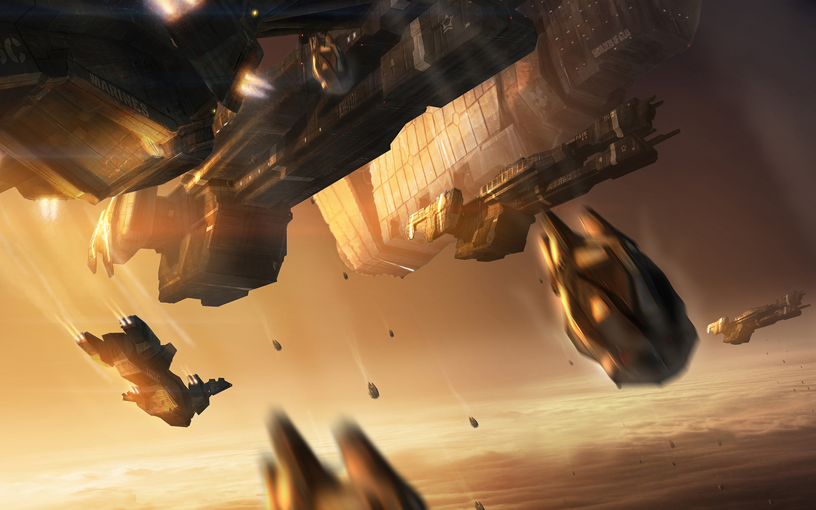 Halo Video Game Art Video Games Spaceship Science Fiction Halo 3 ODST Pelican Halo ODST 1680x1050
