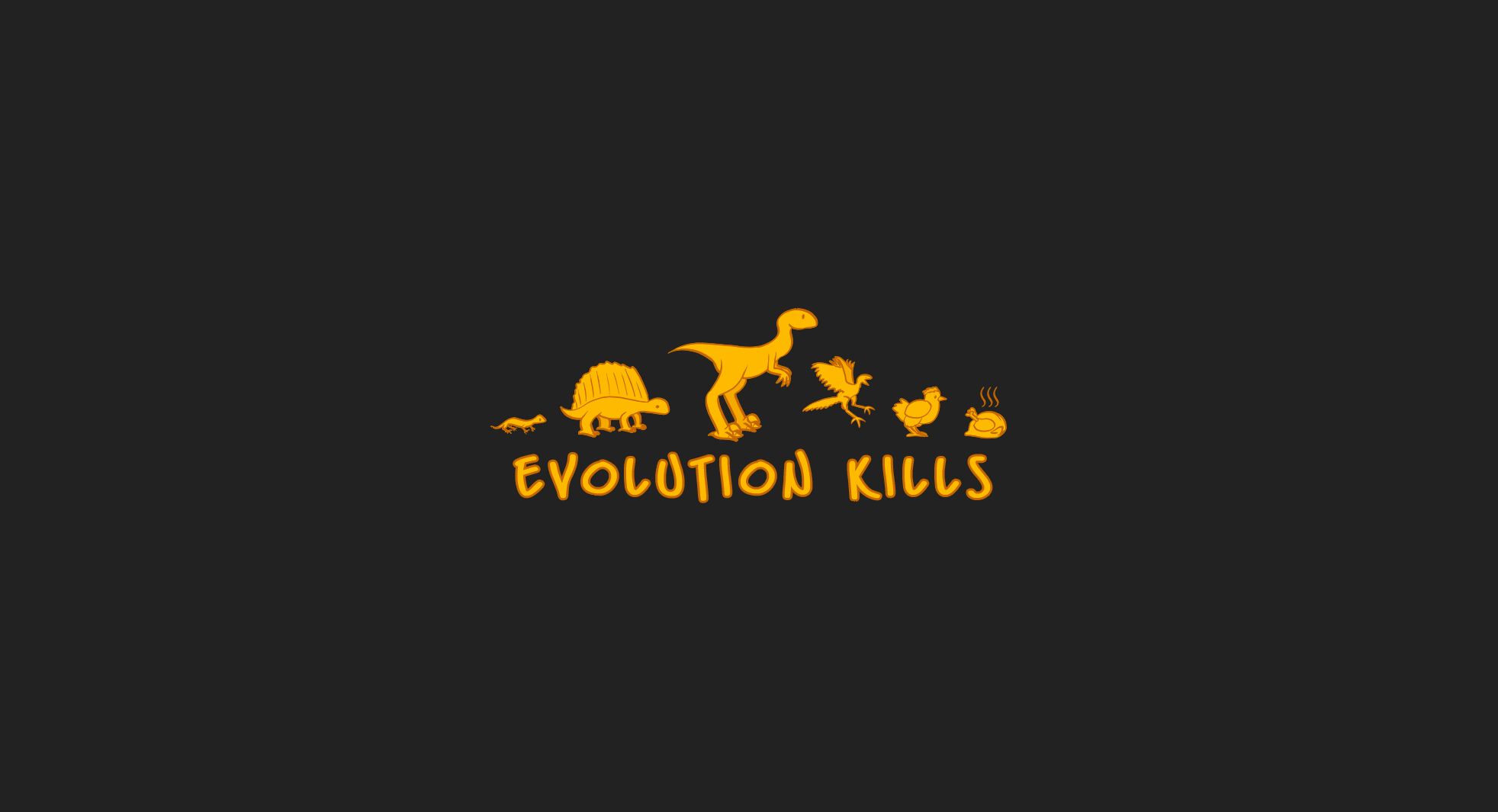 Dinosaurs Evolution Humor Simple Background Black Background 1964x1065