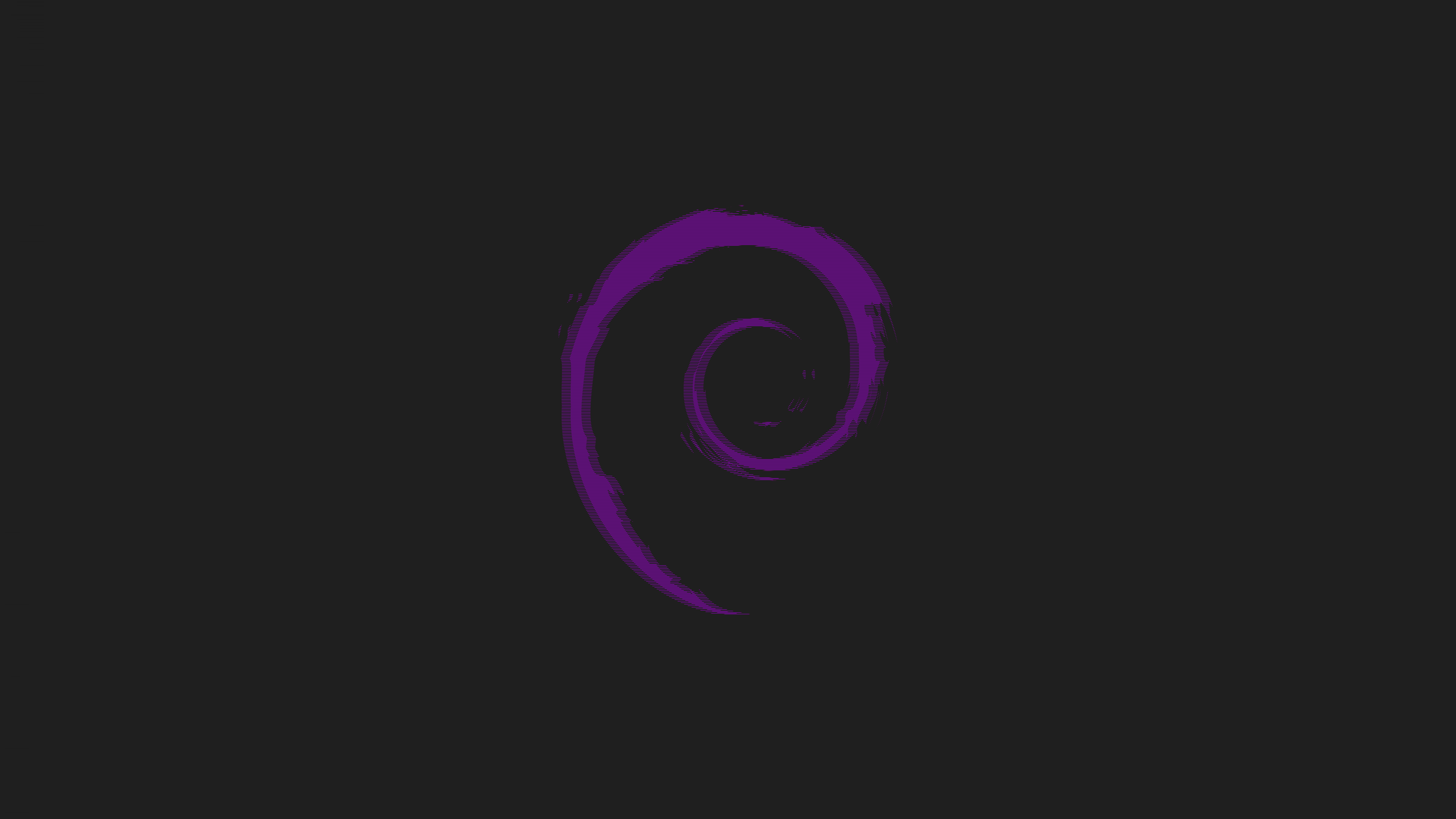 Debian Minimalism Simple Background Purple Black Background Digital Art 3840x2160