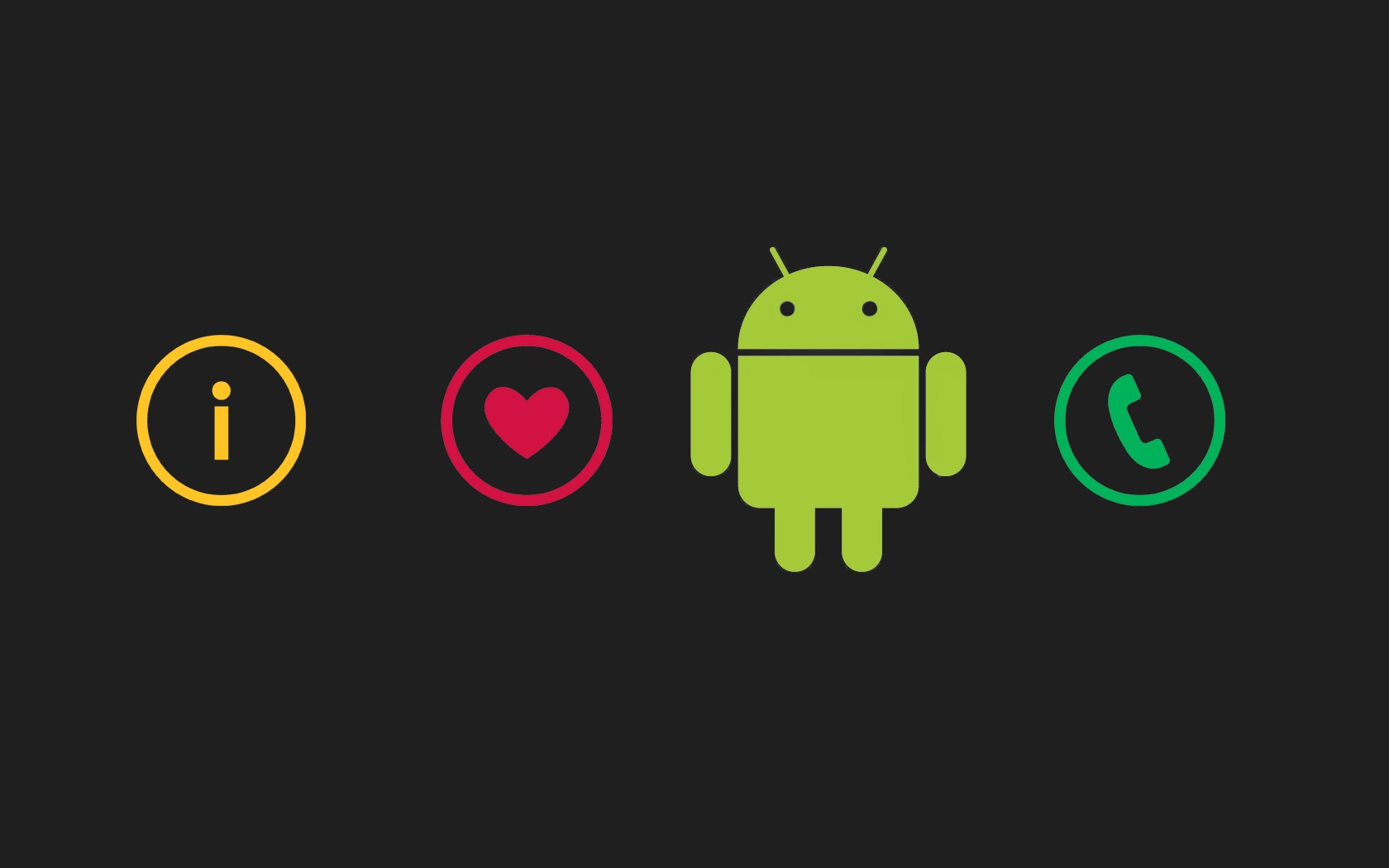 Android Operating System Android Marshmallow Simple Background Heart Design 1680x1050