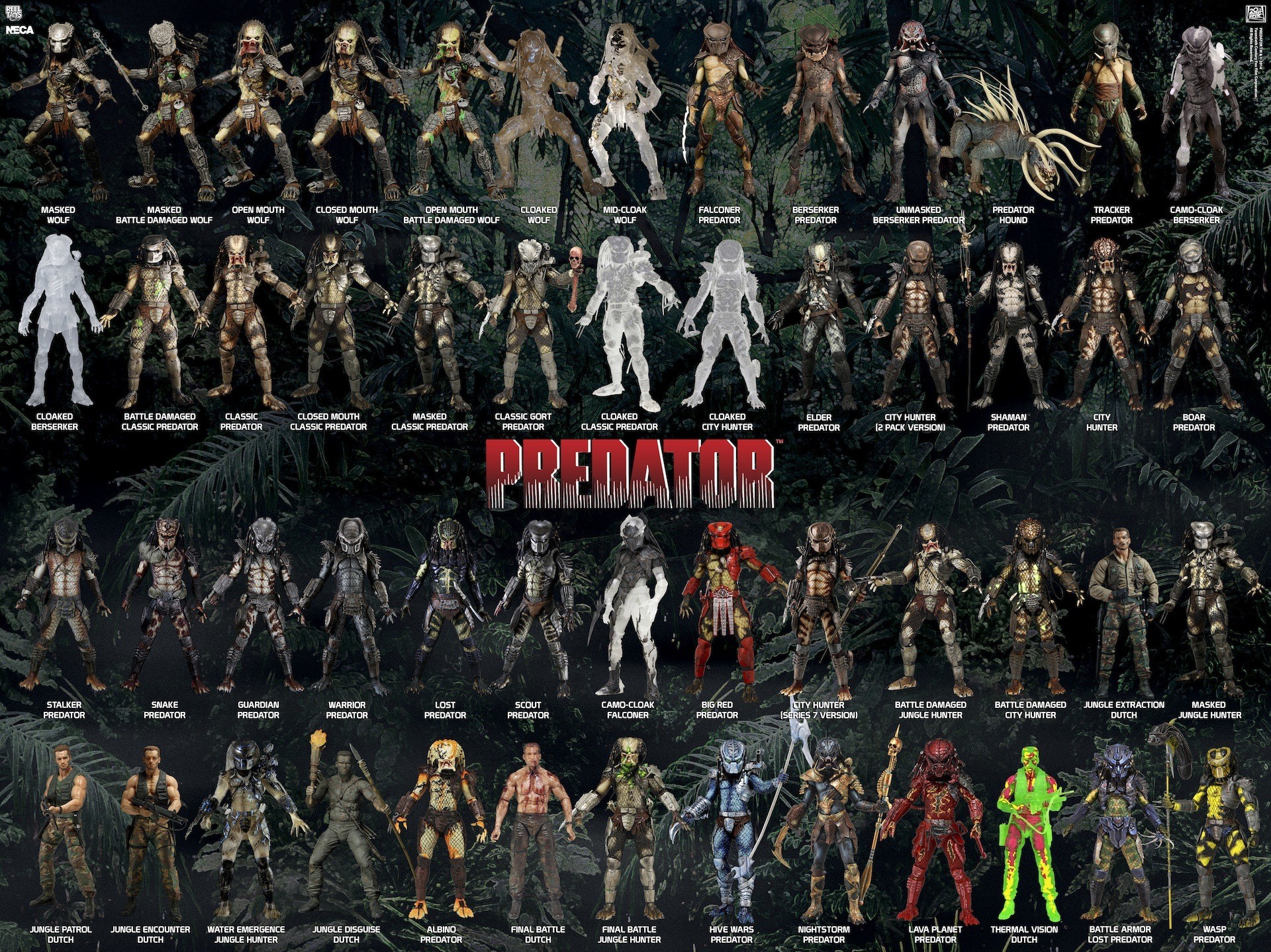 Predator Movie Toys Collage 1920x1439